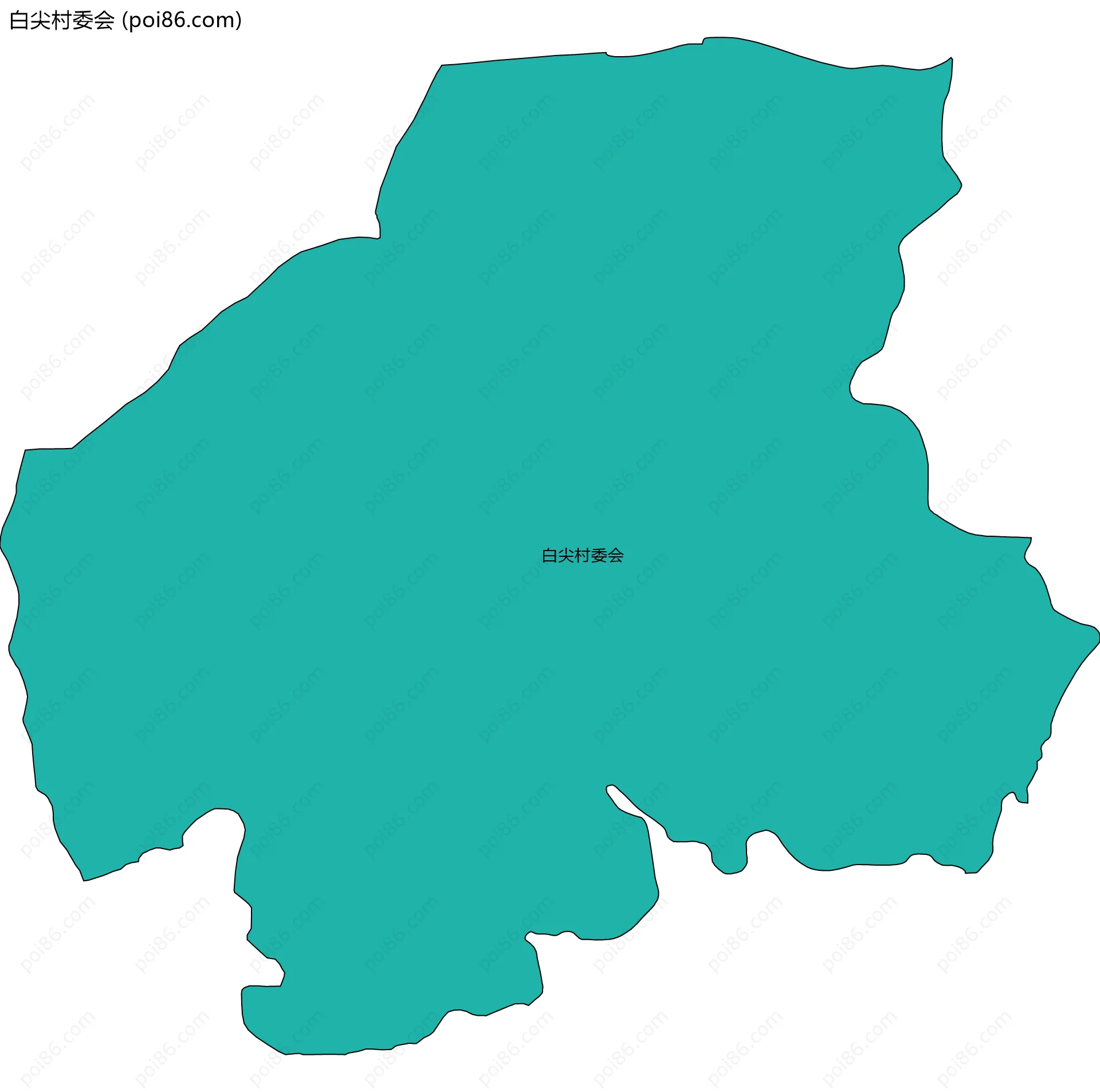 白尖村委会边界地图