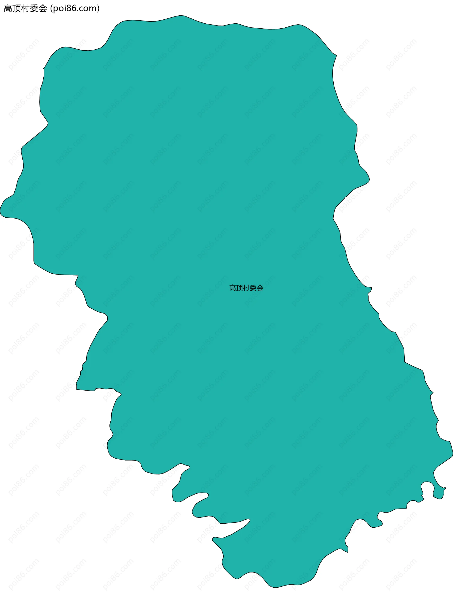 高顶村委会边界地图