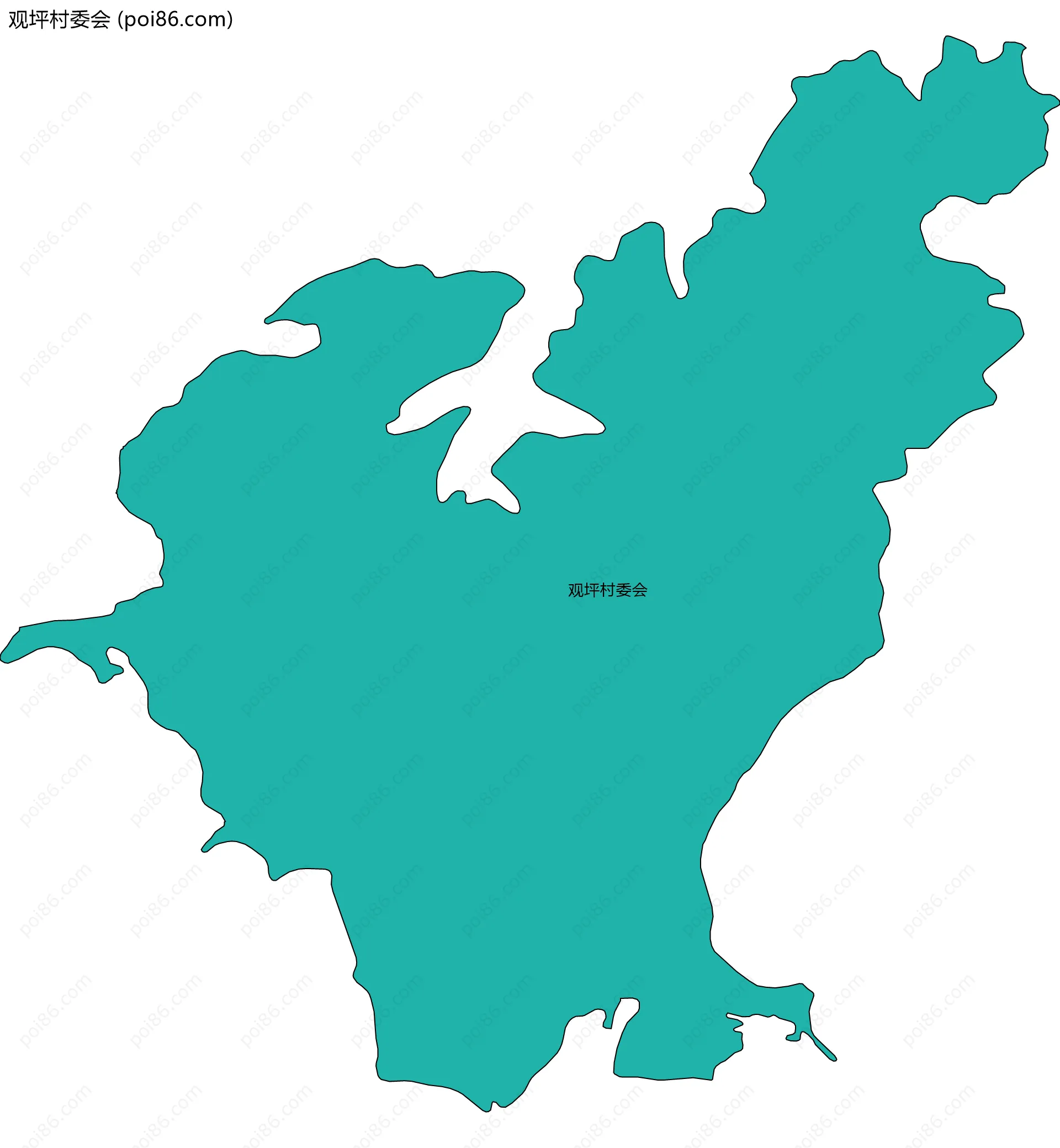 观坪村委会边界地图