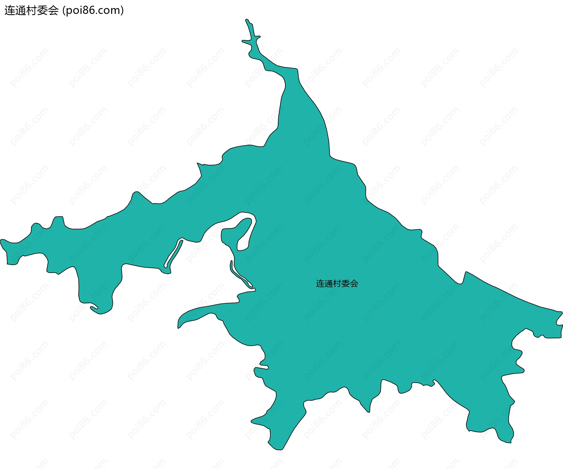 连通村委会边界地图