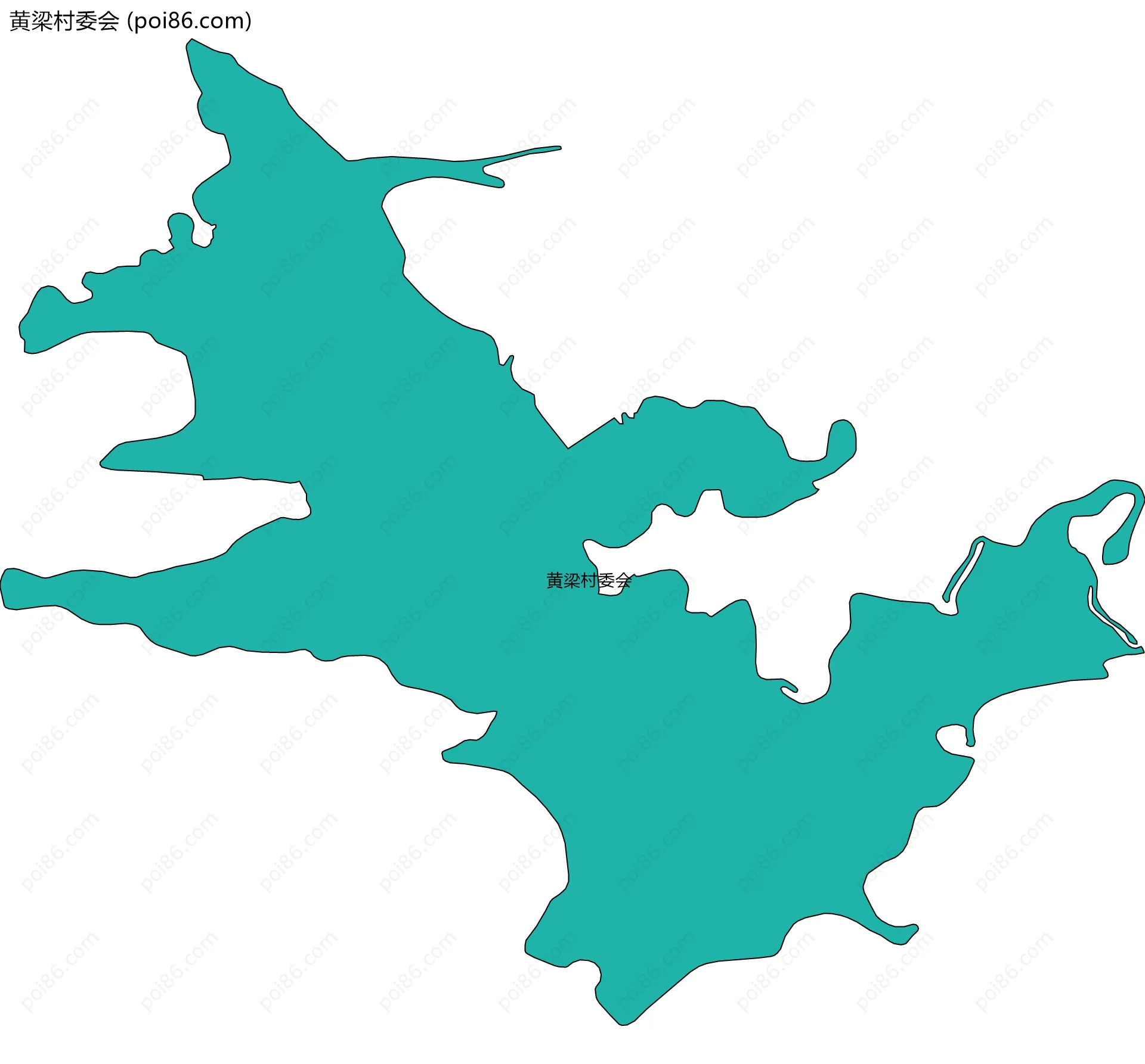 黄梁村委会边界地图