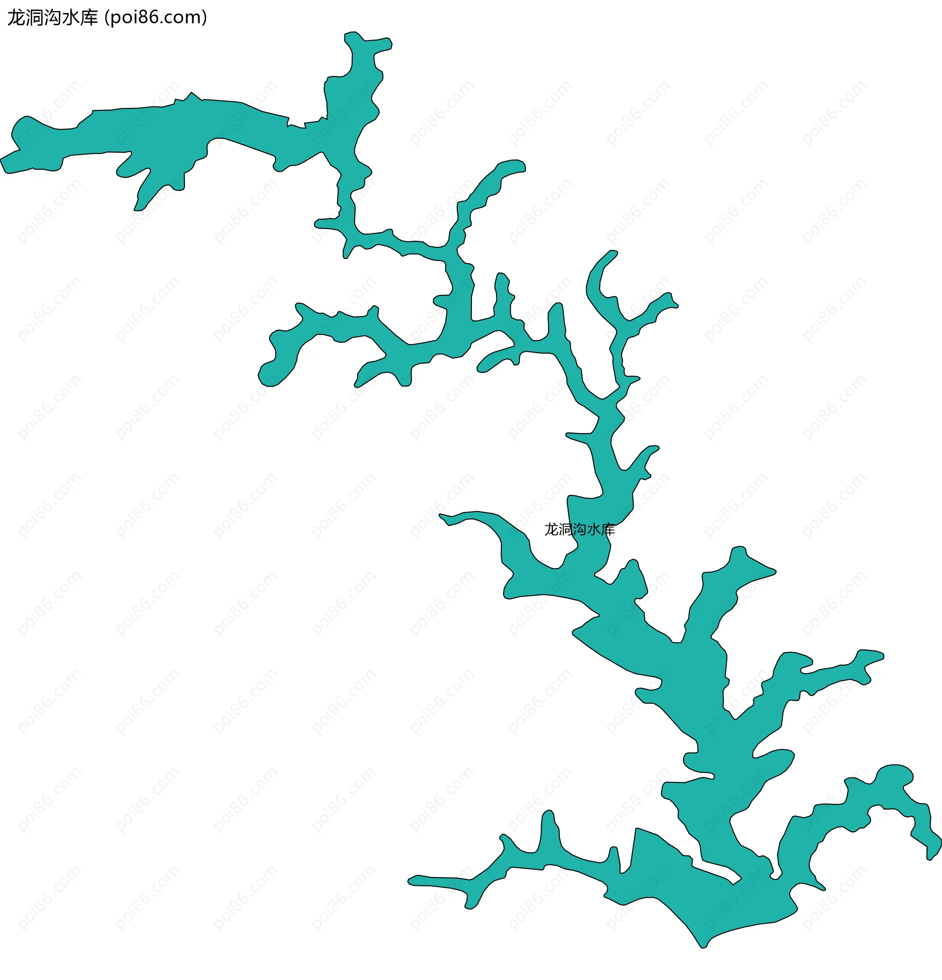 龙洞沟水库边界地图