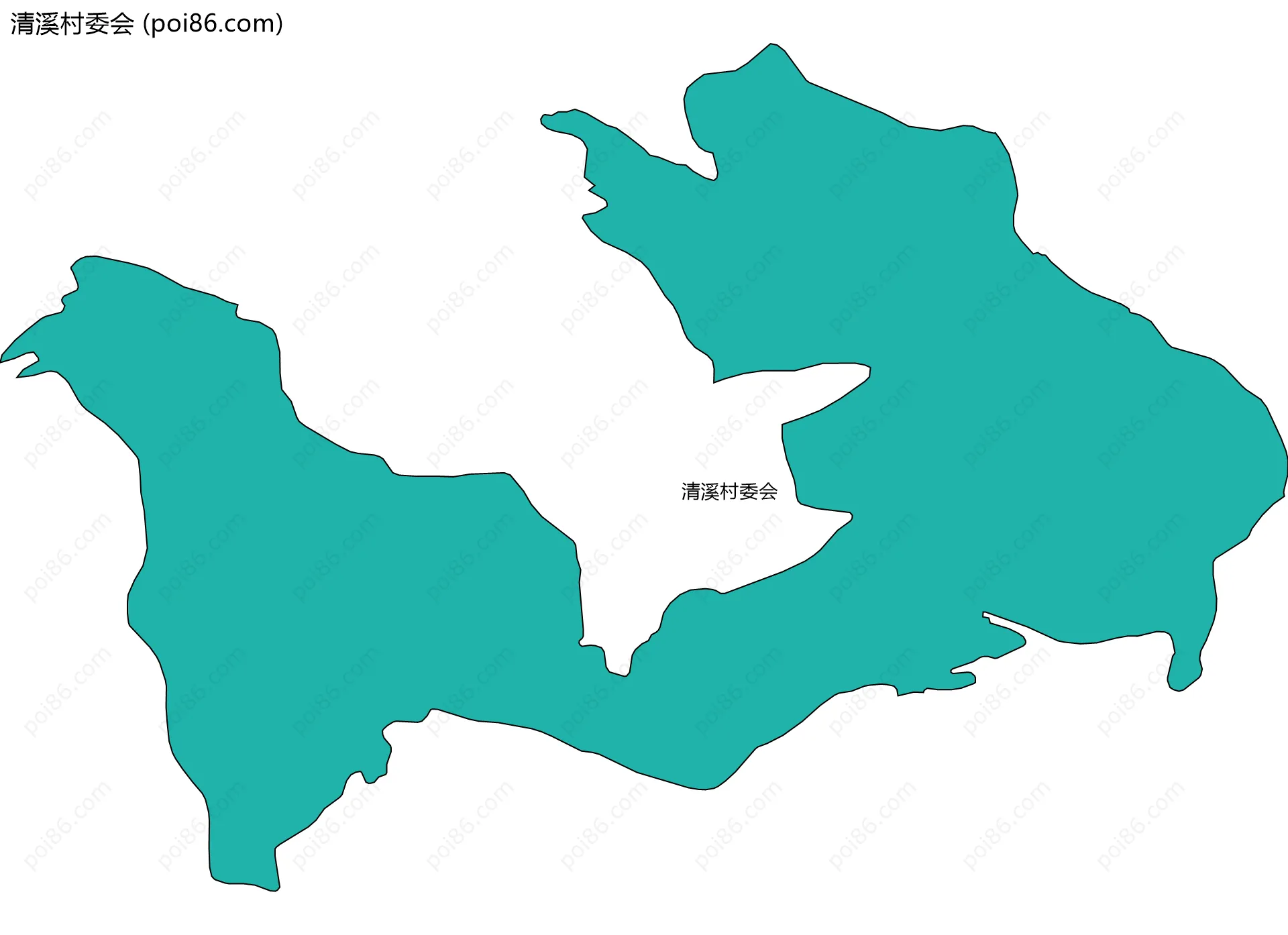 清溪村委会边界地图