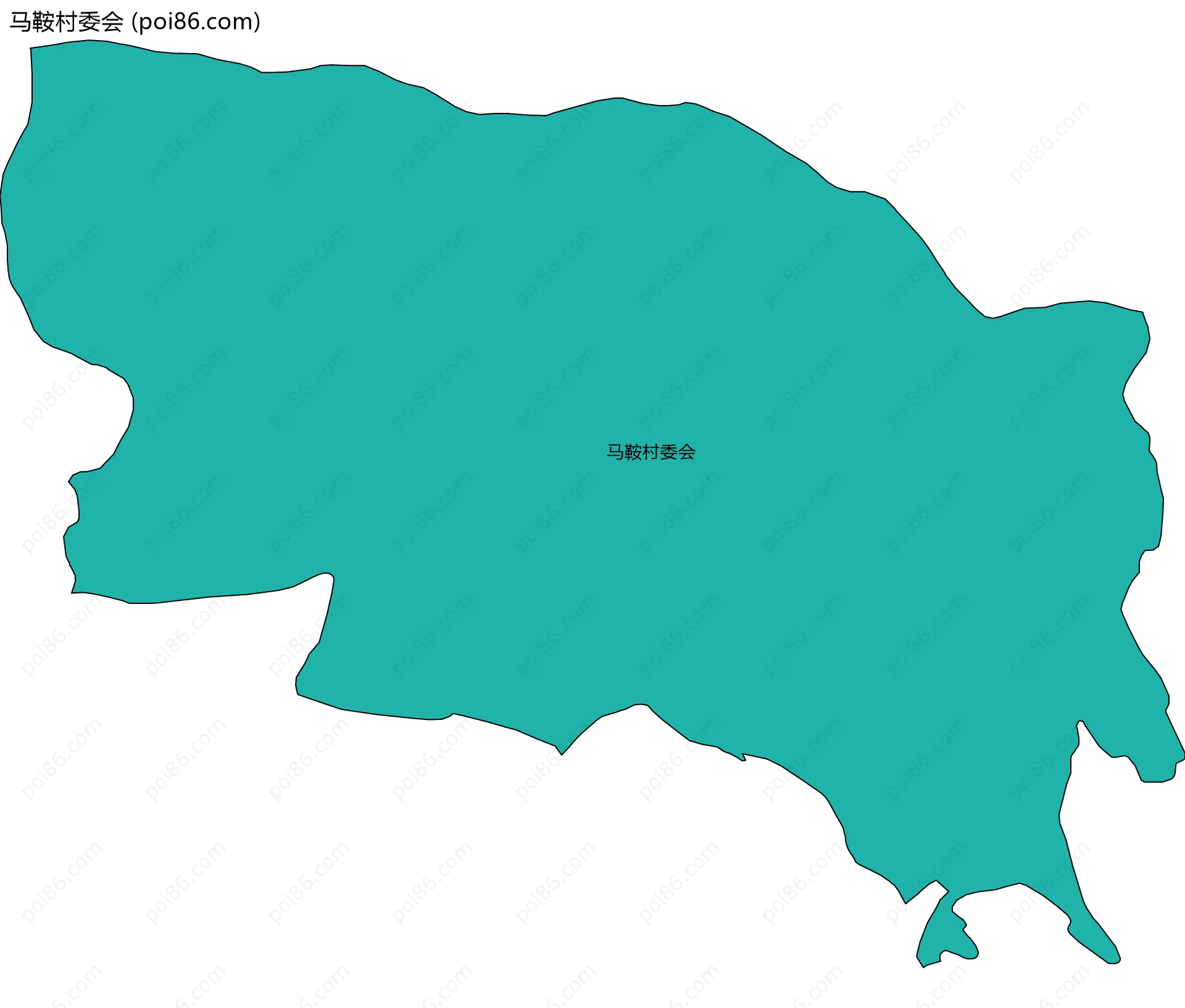 马鞍村委会边界地图