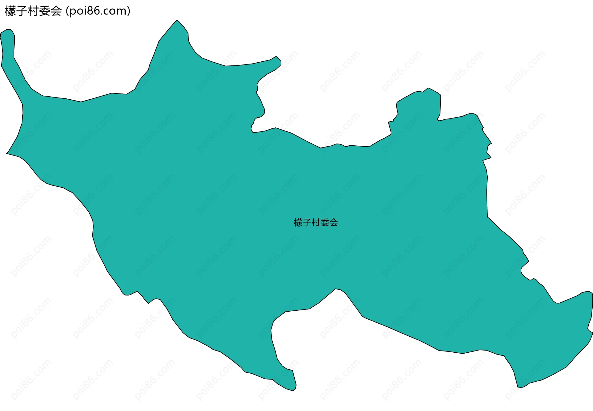 檬子村委会边界地图