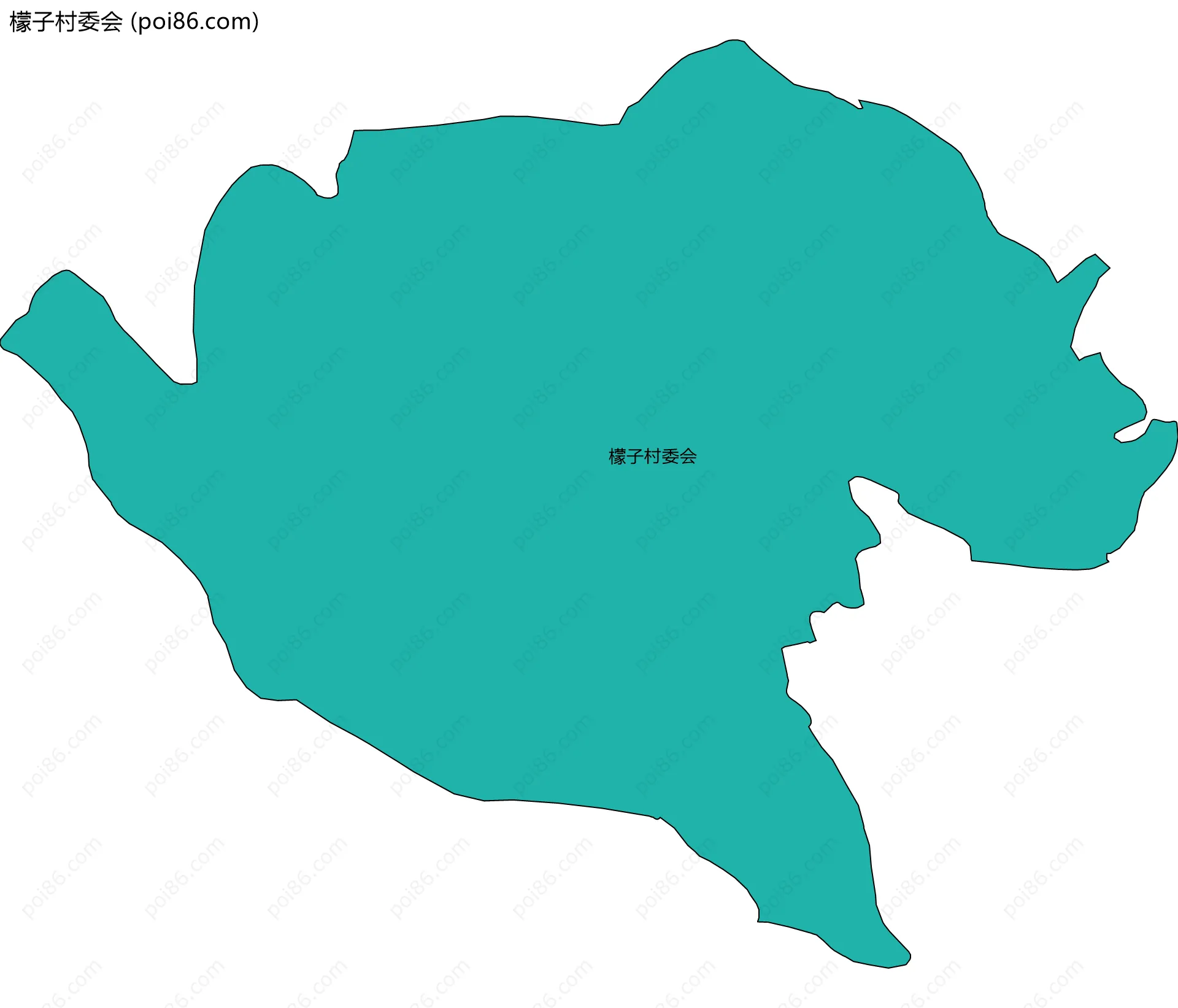 檬子村委会边界地图