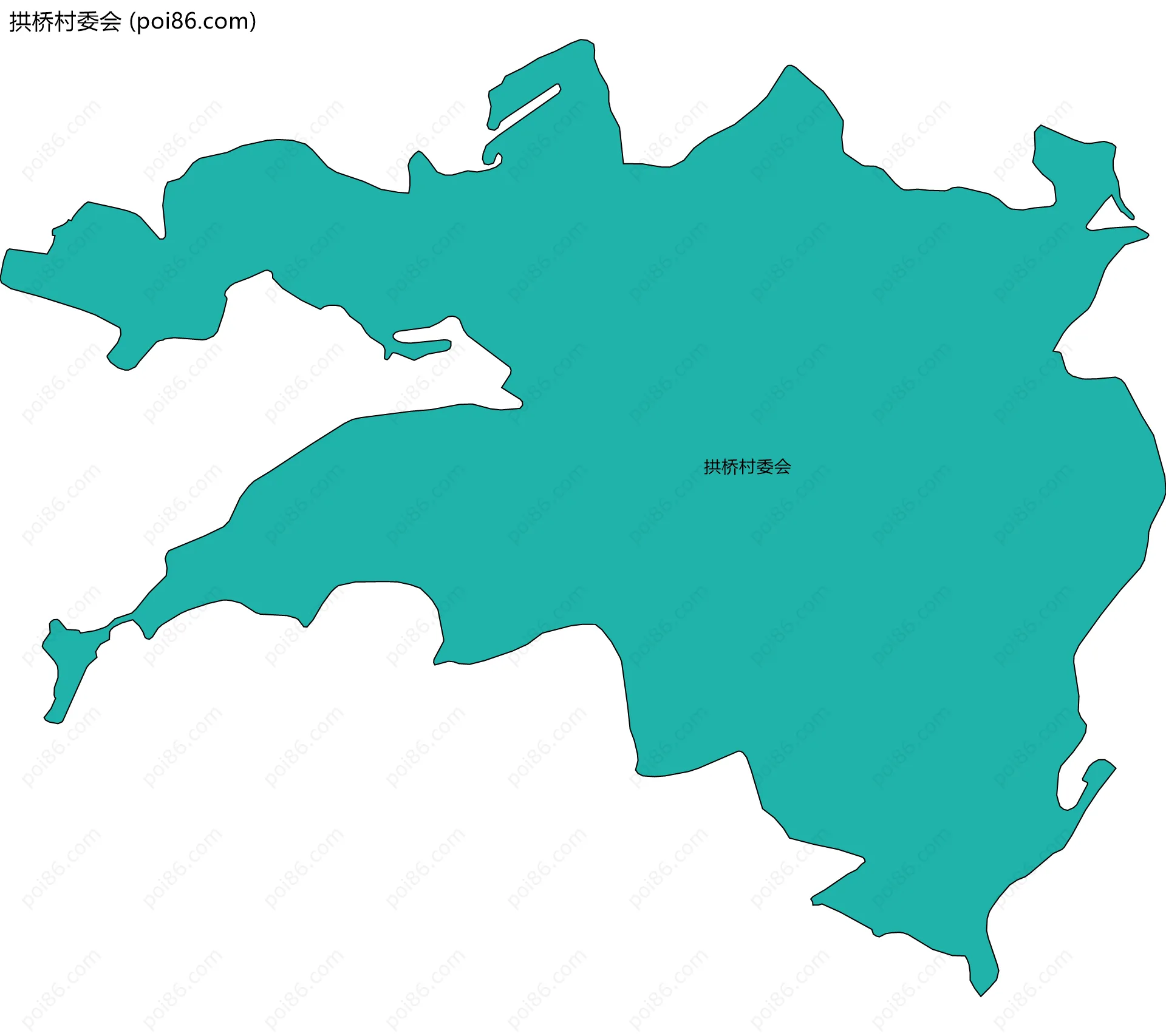 拱桥村委会边界地图