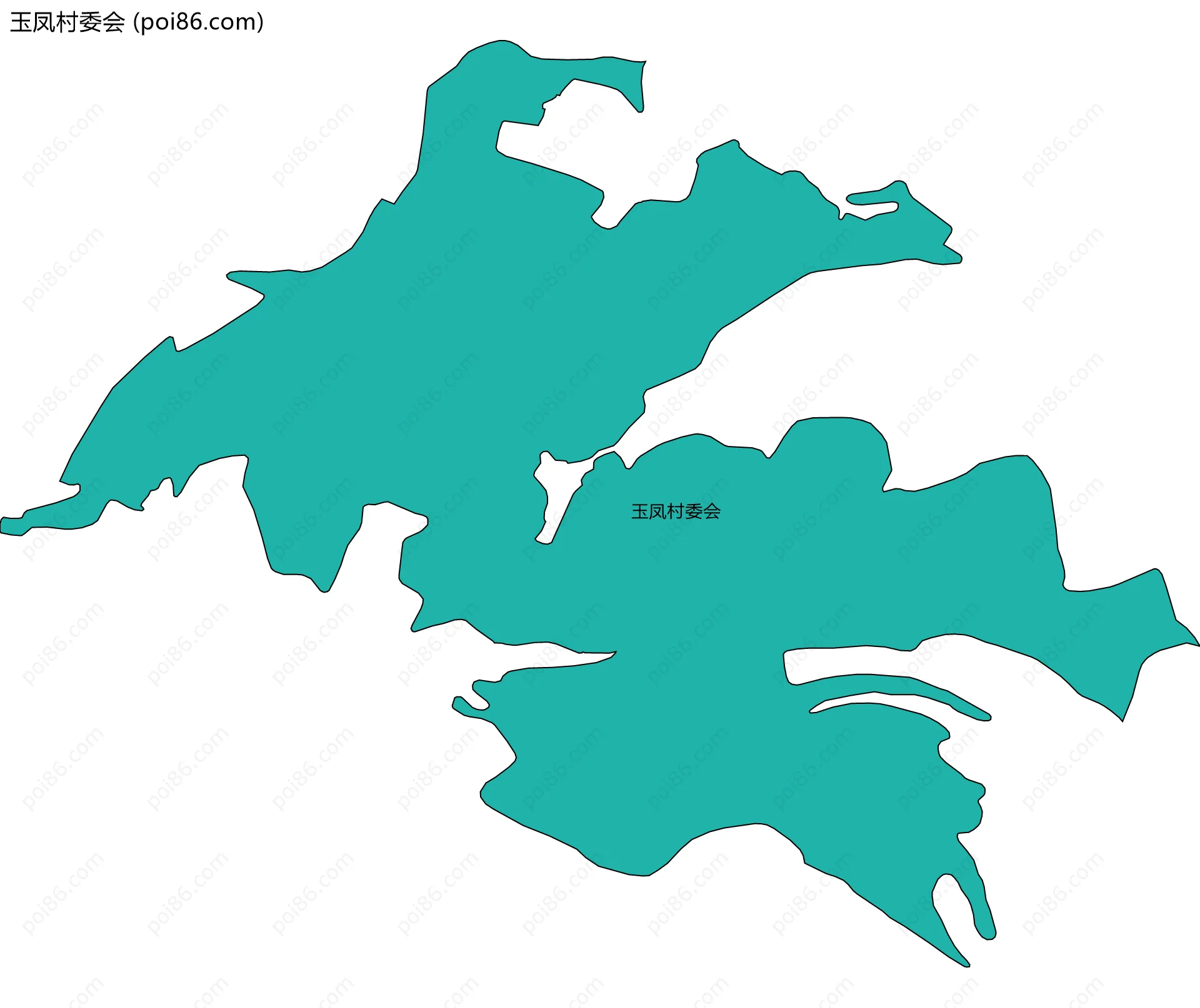 玉凤村委会边界地图