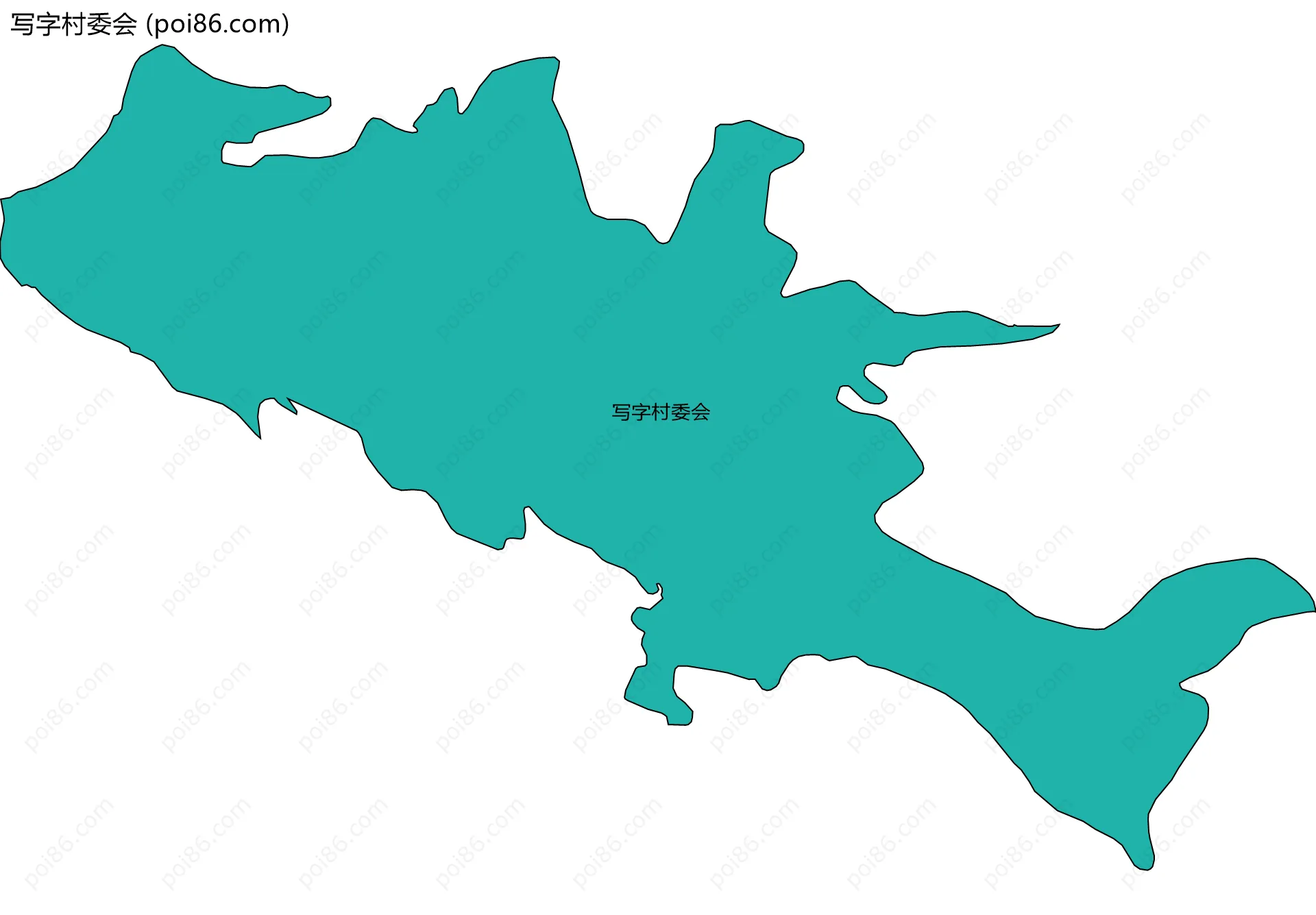 写字村委会边界地图