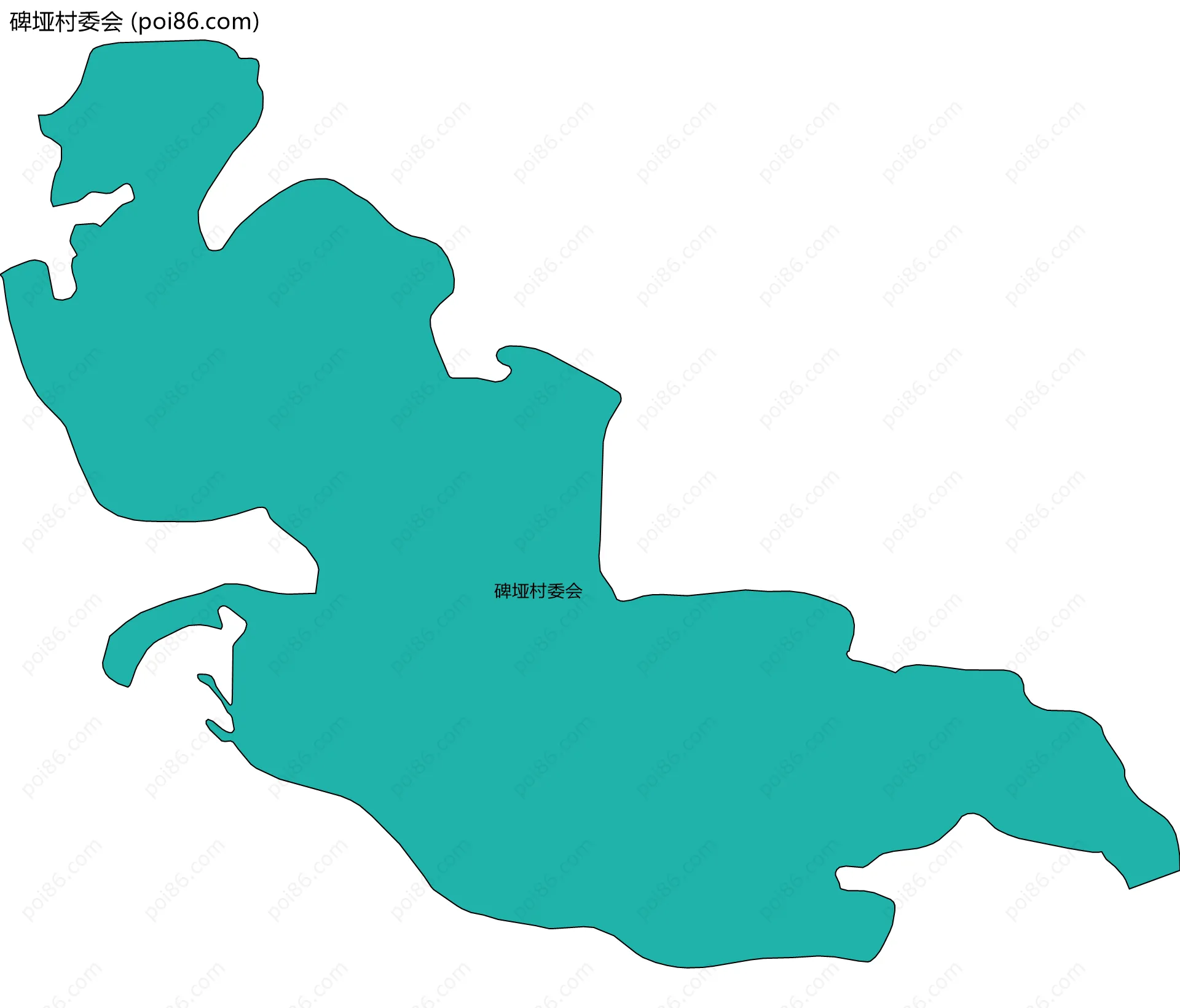 碑垭村委会边界地图