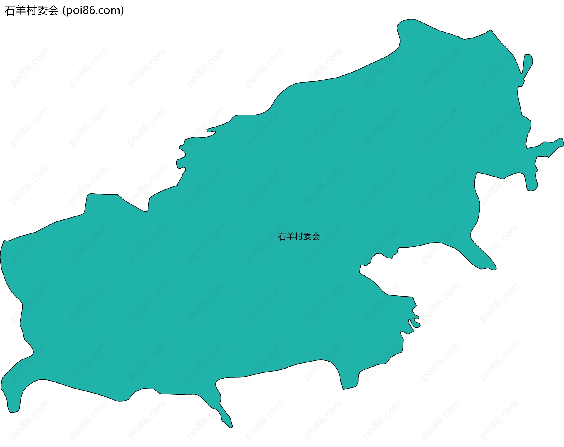 石羊村委会边界地图