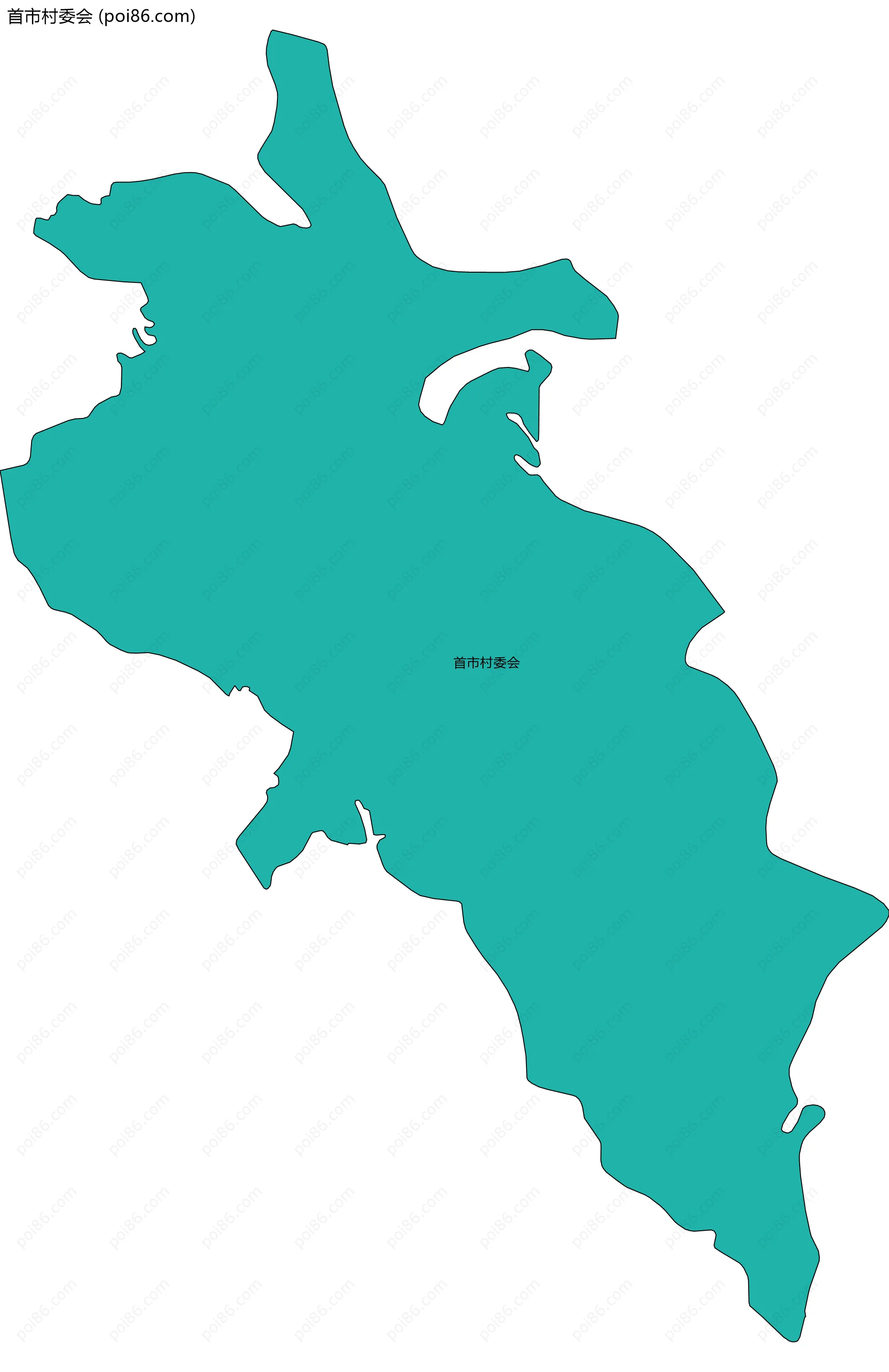 首市村委会边界地图