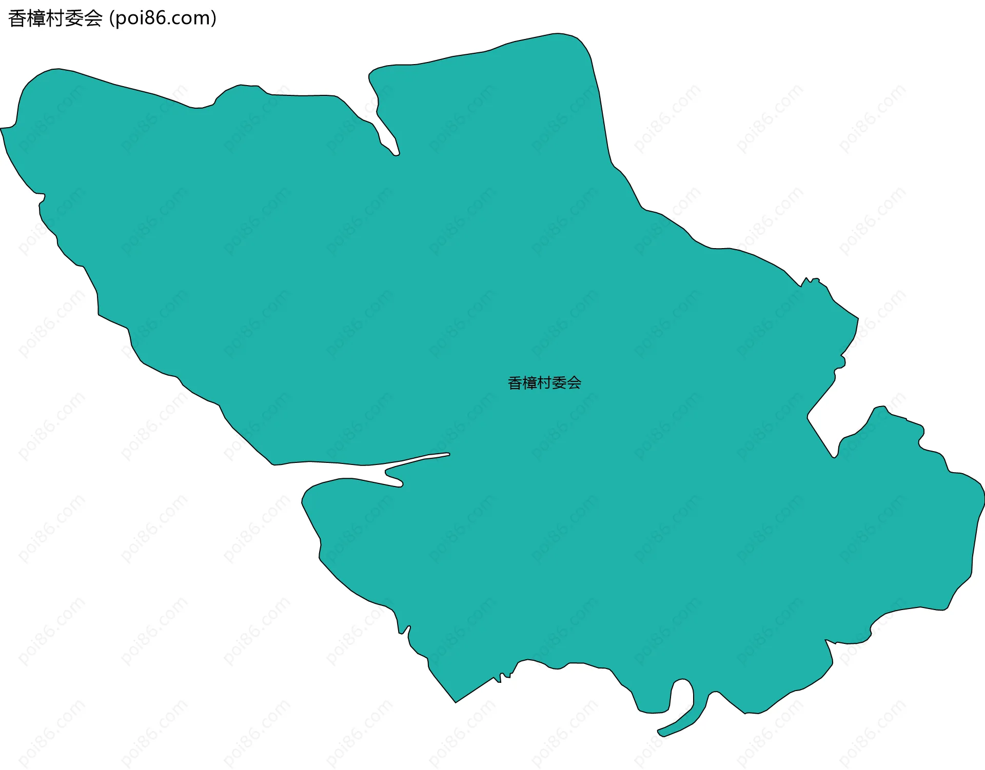 香樟村委会边界地图