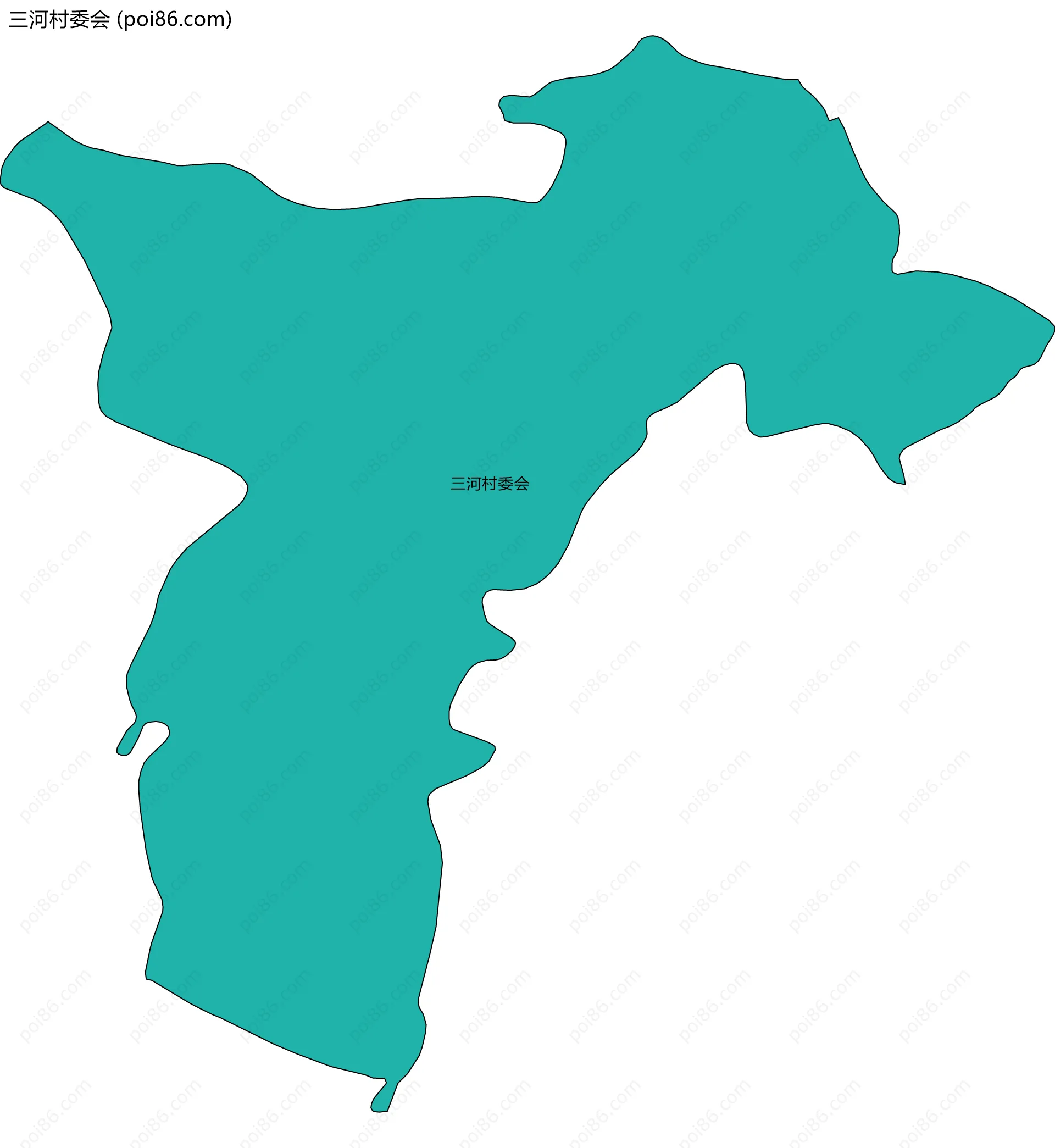 三河村委会边界地图