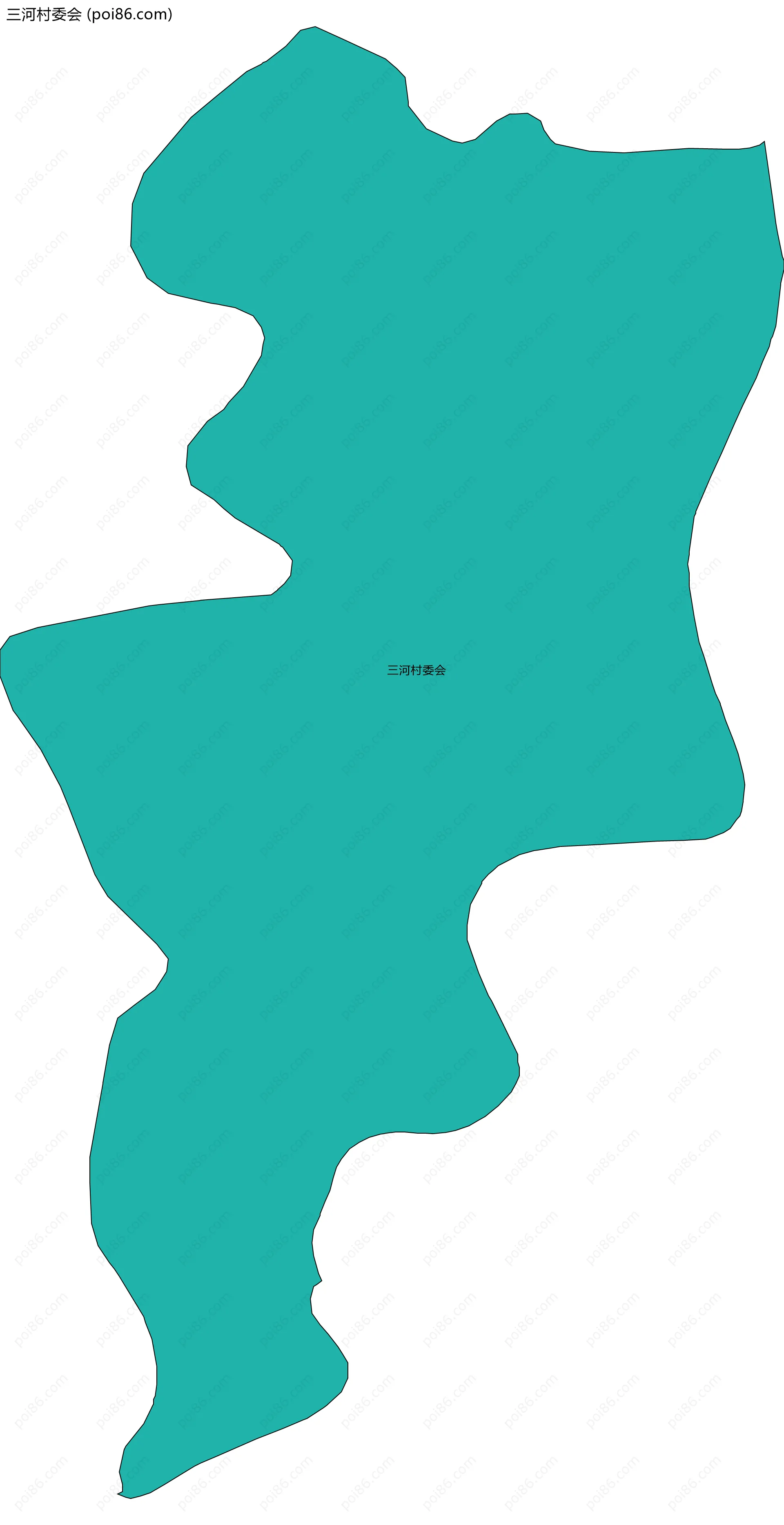 三河村委会边界地图