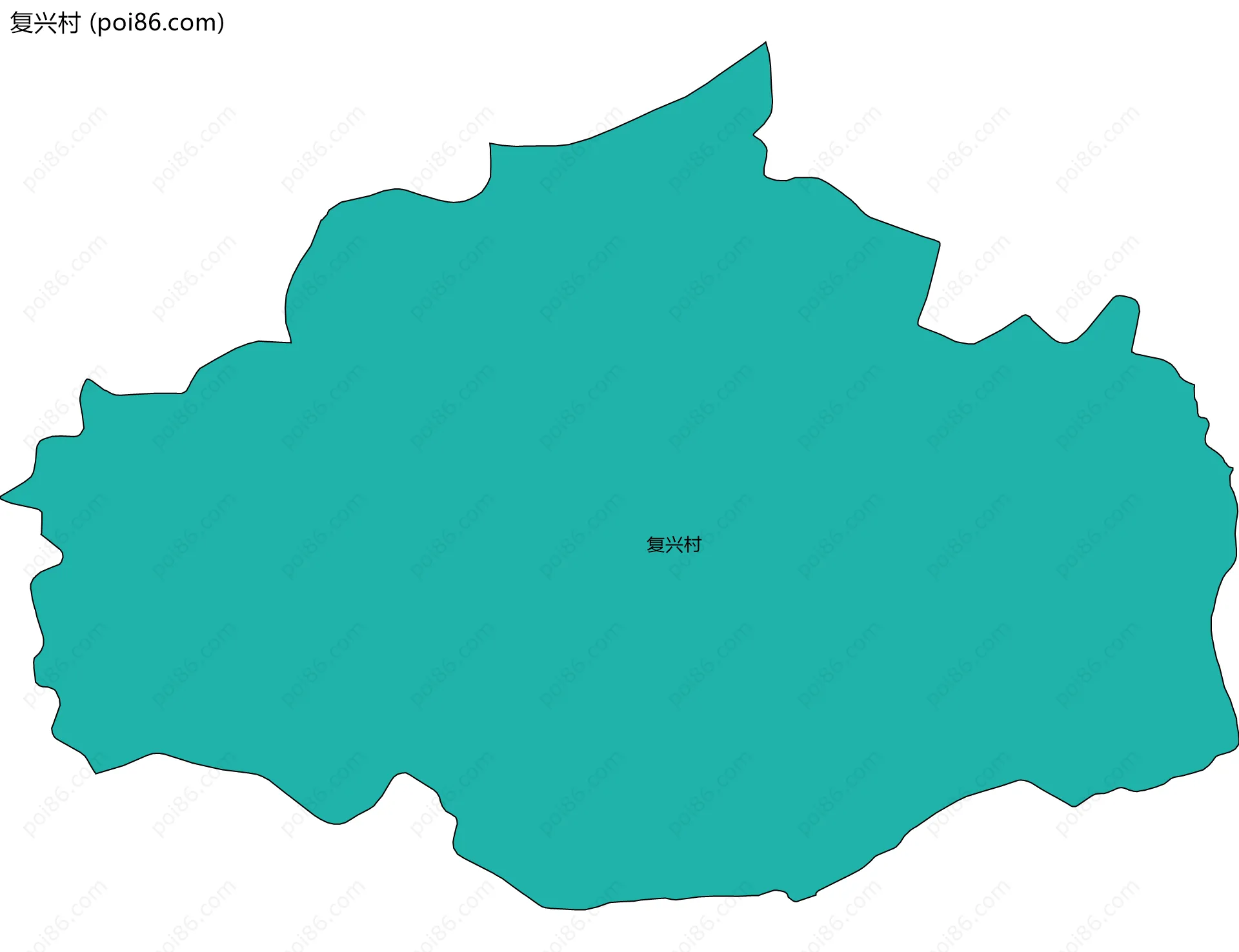 复兴村边界地图