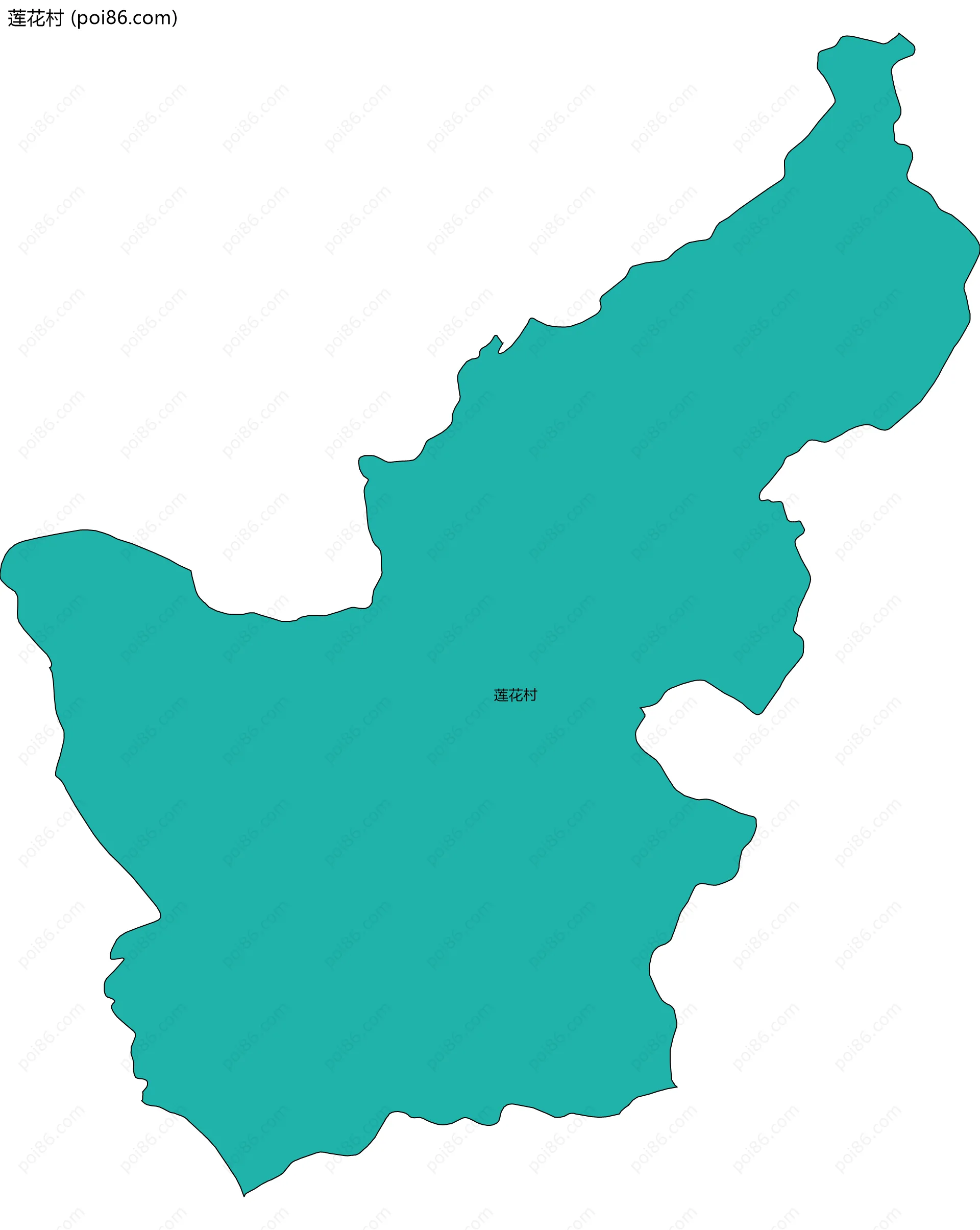 莲花村边界地图