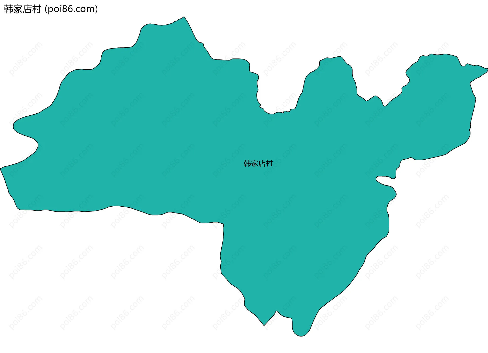 韩家店村边界地图