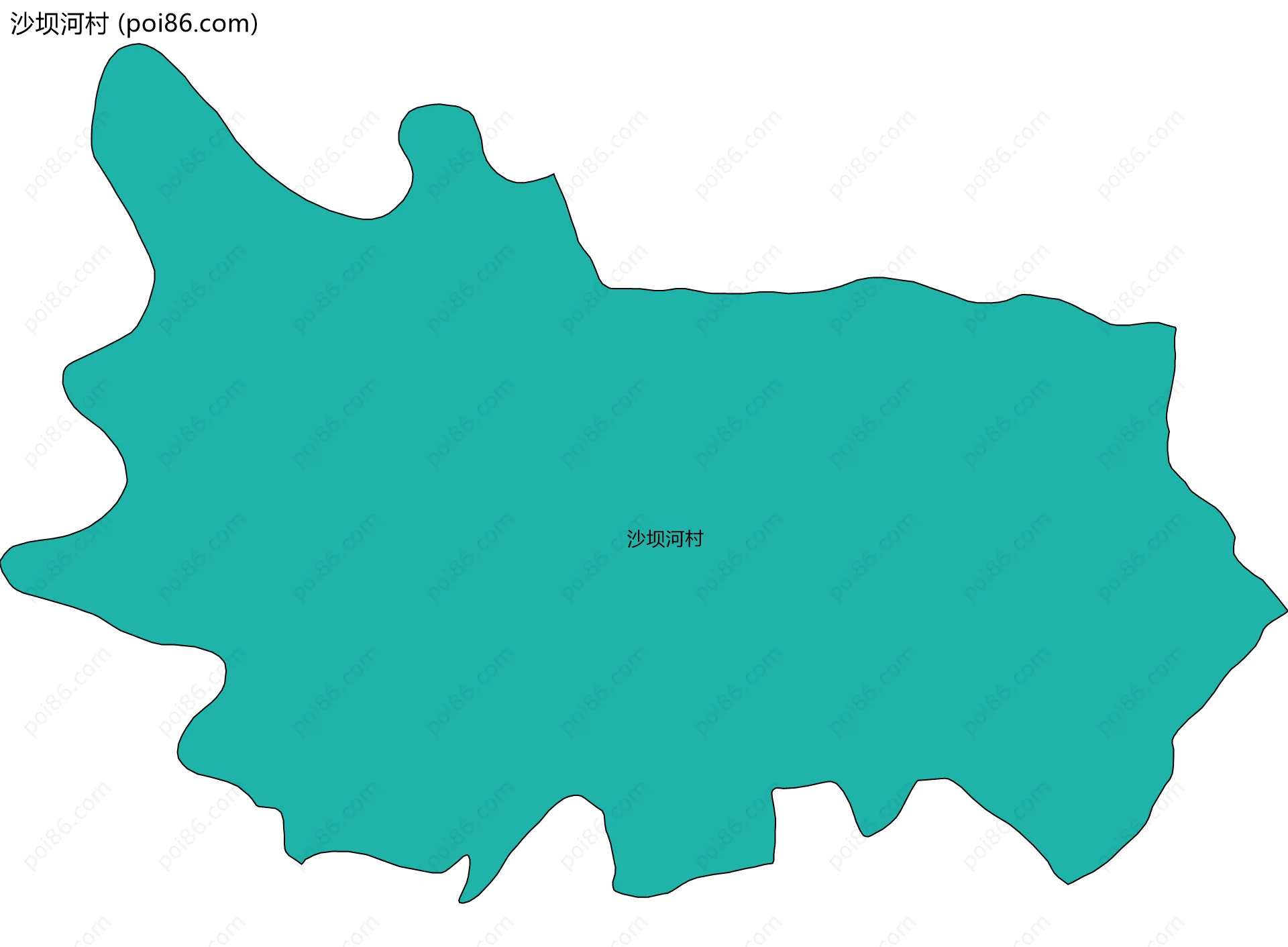 沙坝河村边界地图
