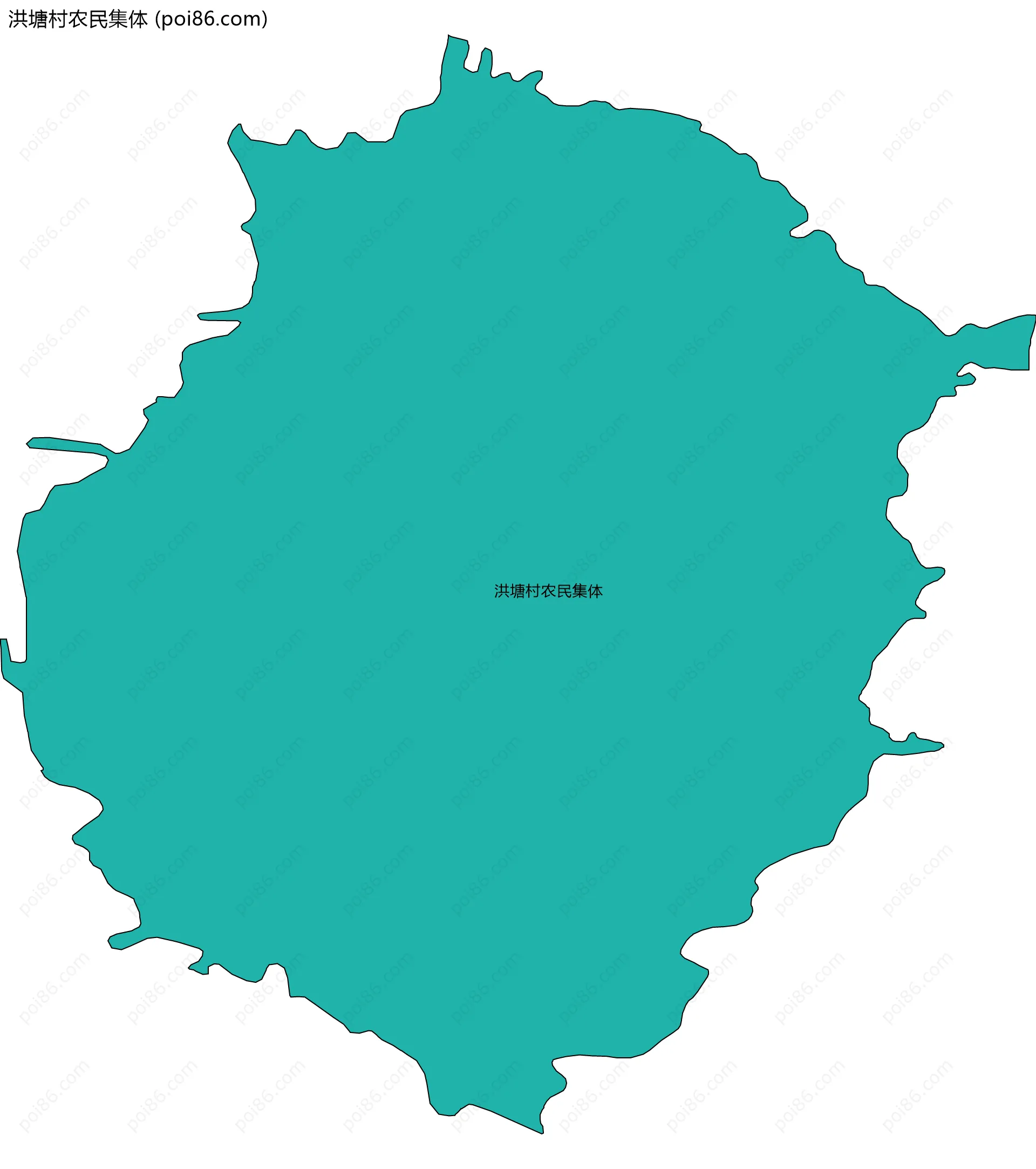 洪塘村农民集体边界地图