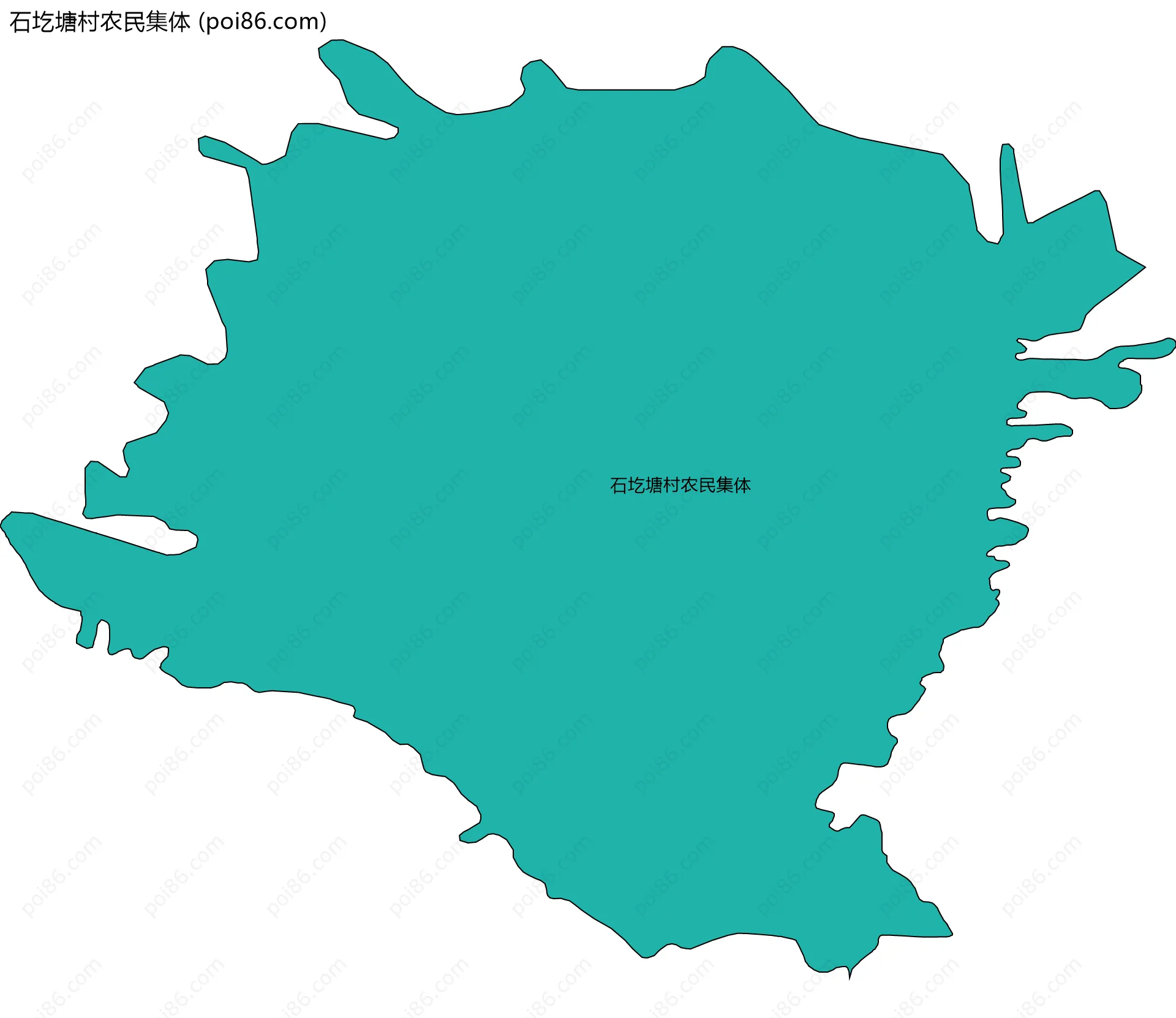 石圪塘村农民集体边界地图