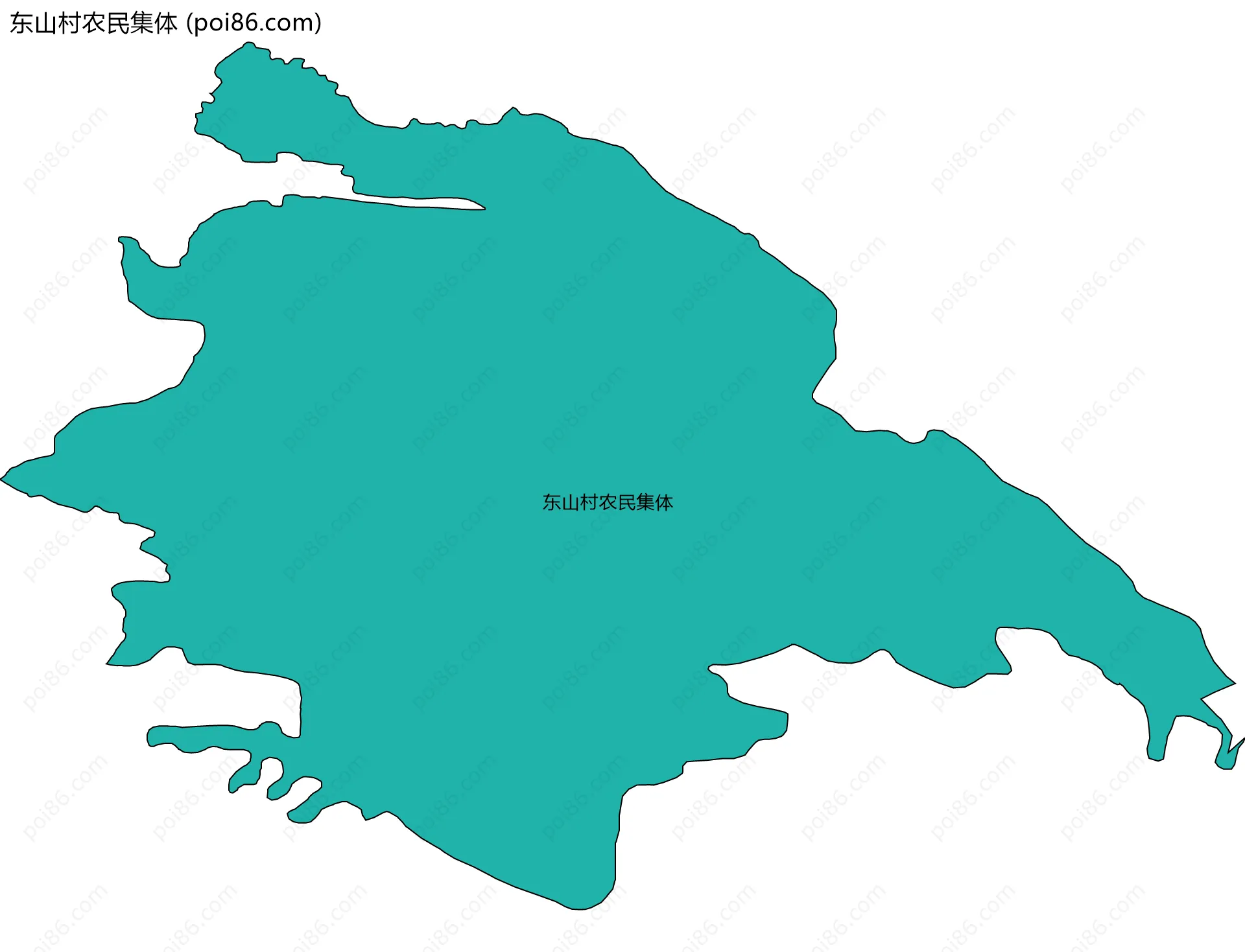东山村农民集体边界地图