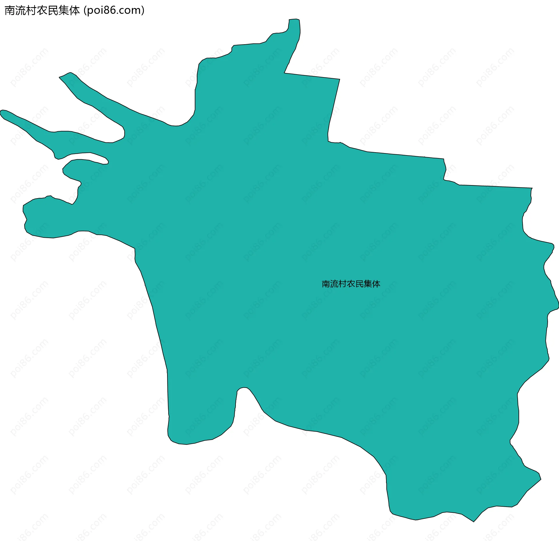 南流村农民集体边界地图