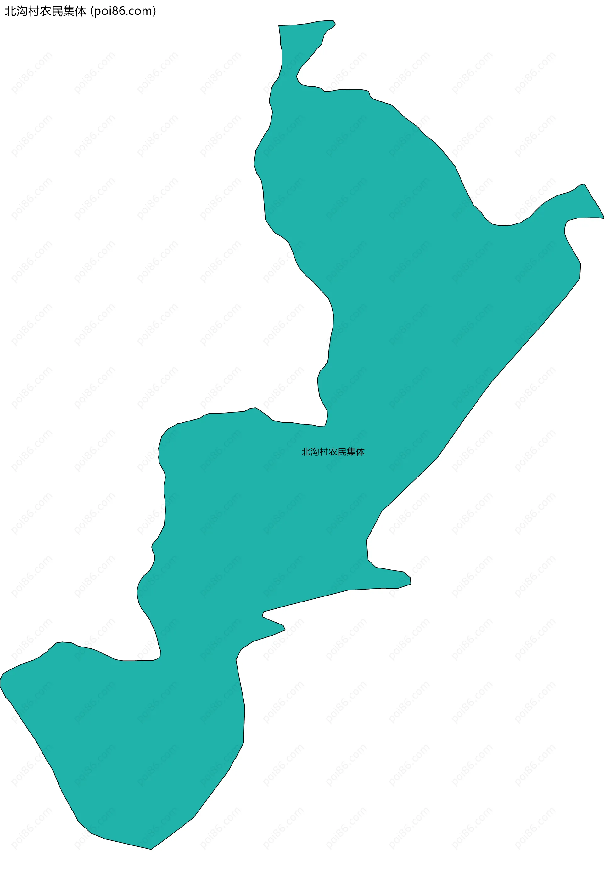 北沟村农民集体边界地图