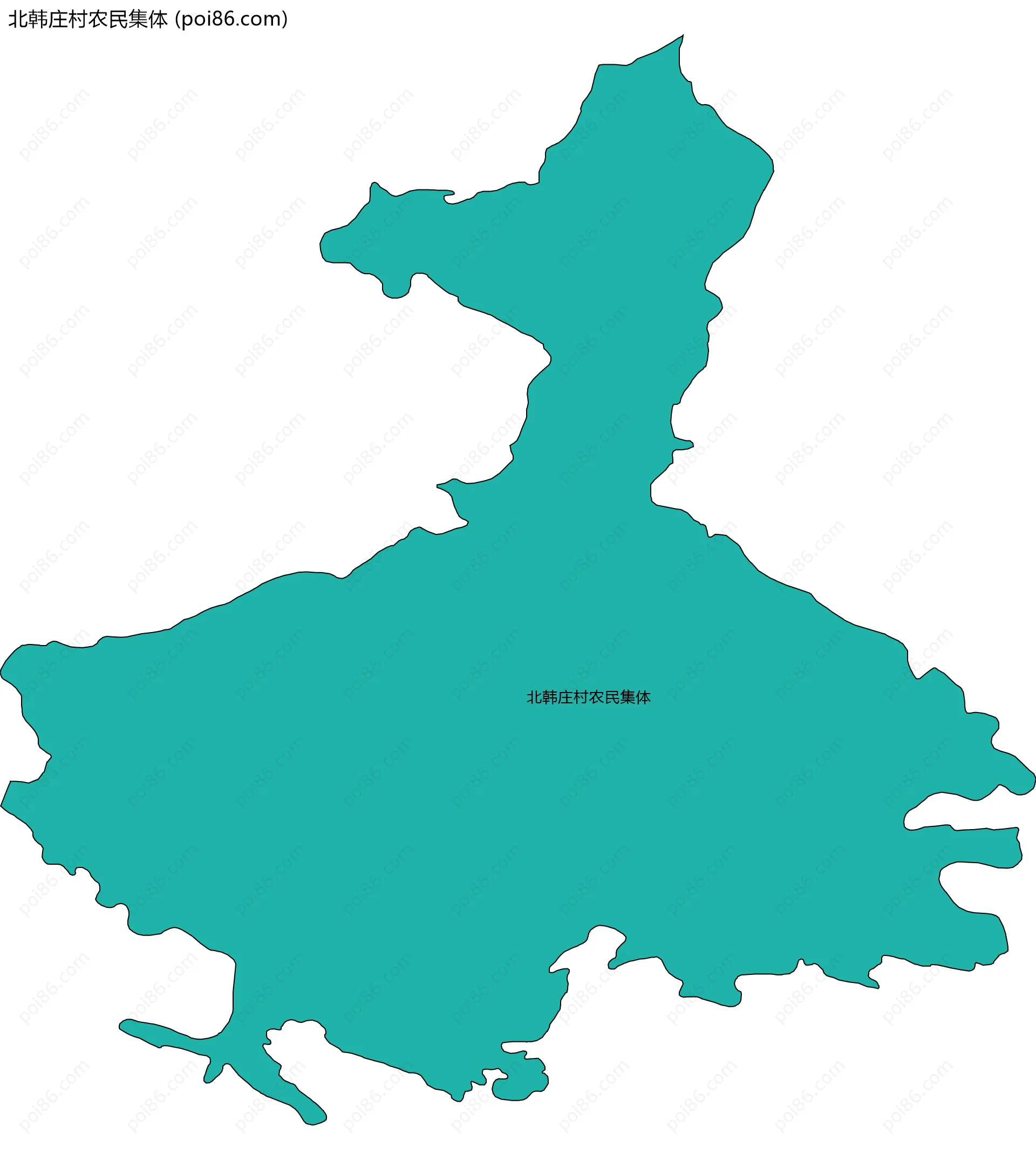 北韩庄村农民集体边界地图