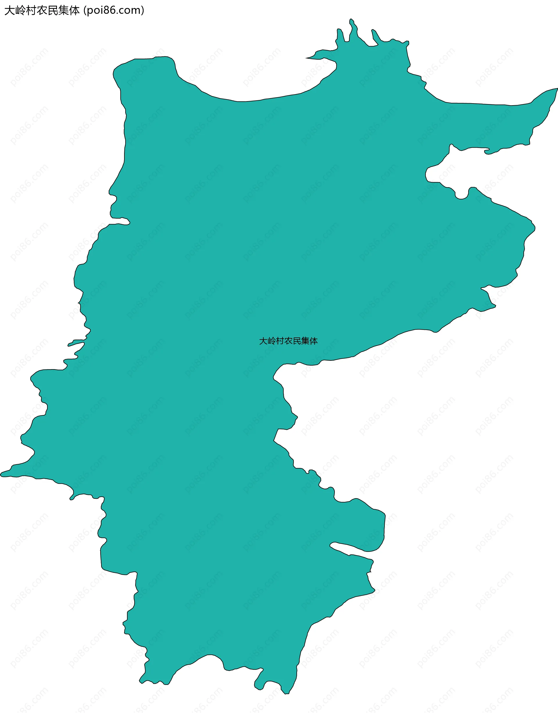 大岭村农民集体边界地图