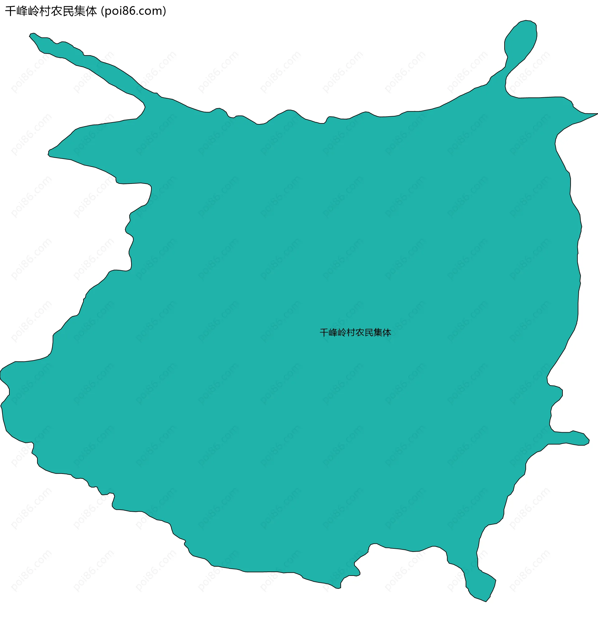 千峰岭村农民集体边界地图
