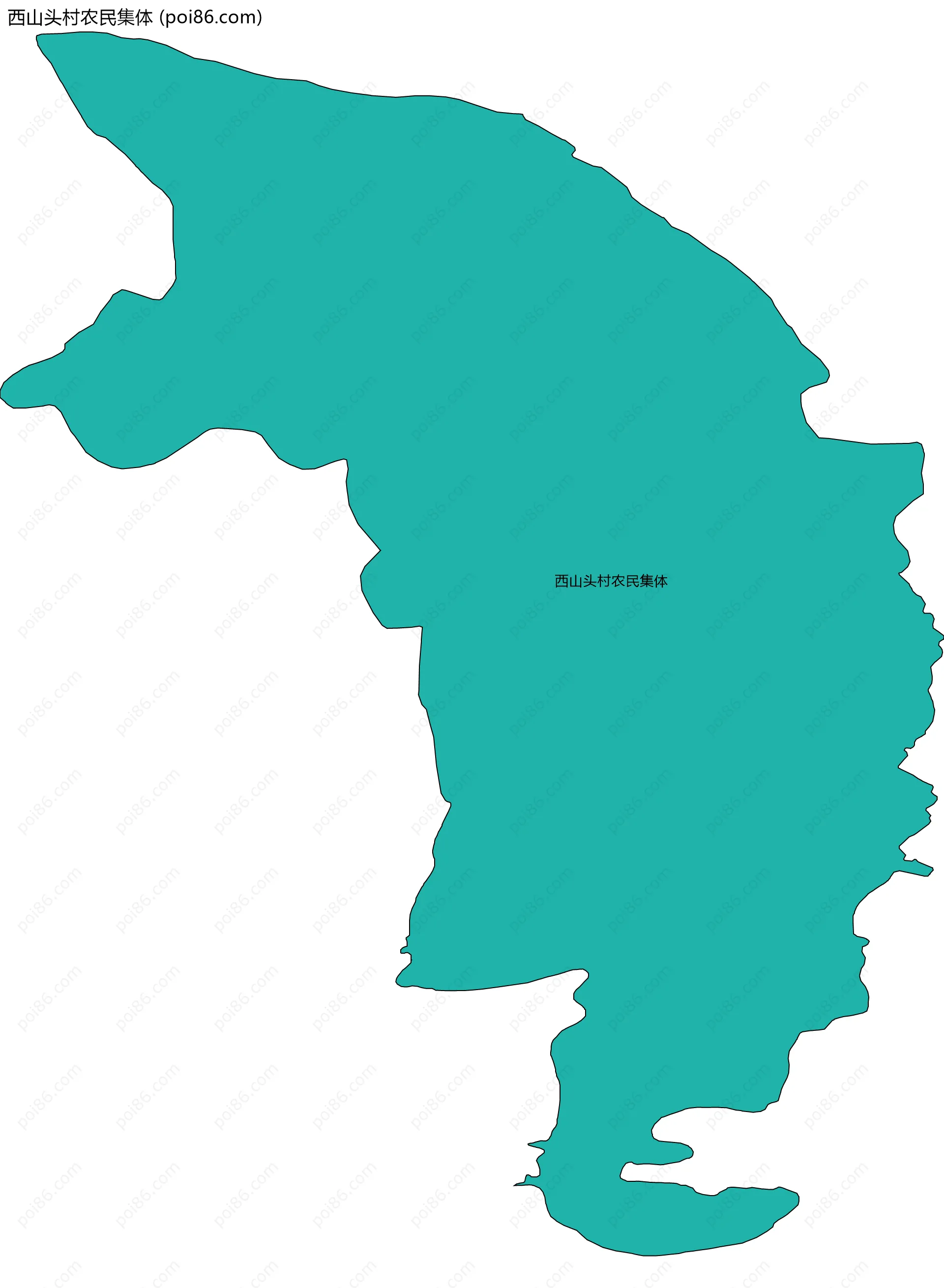 西山头村农民集体边界地图