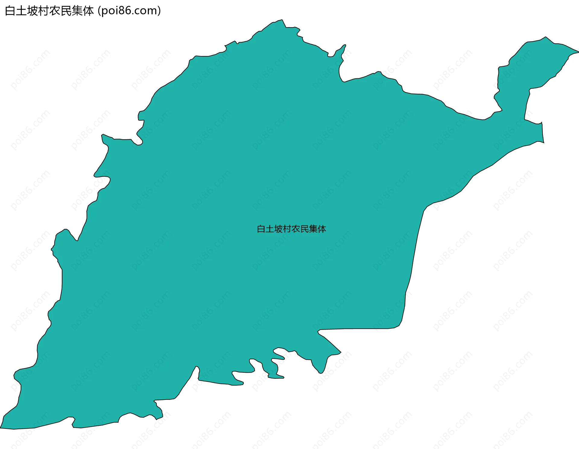 白土坡村农民集体边界地图