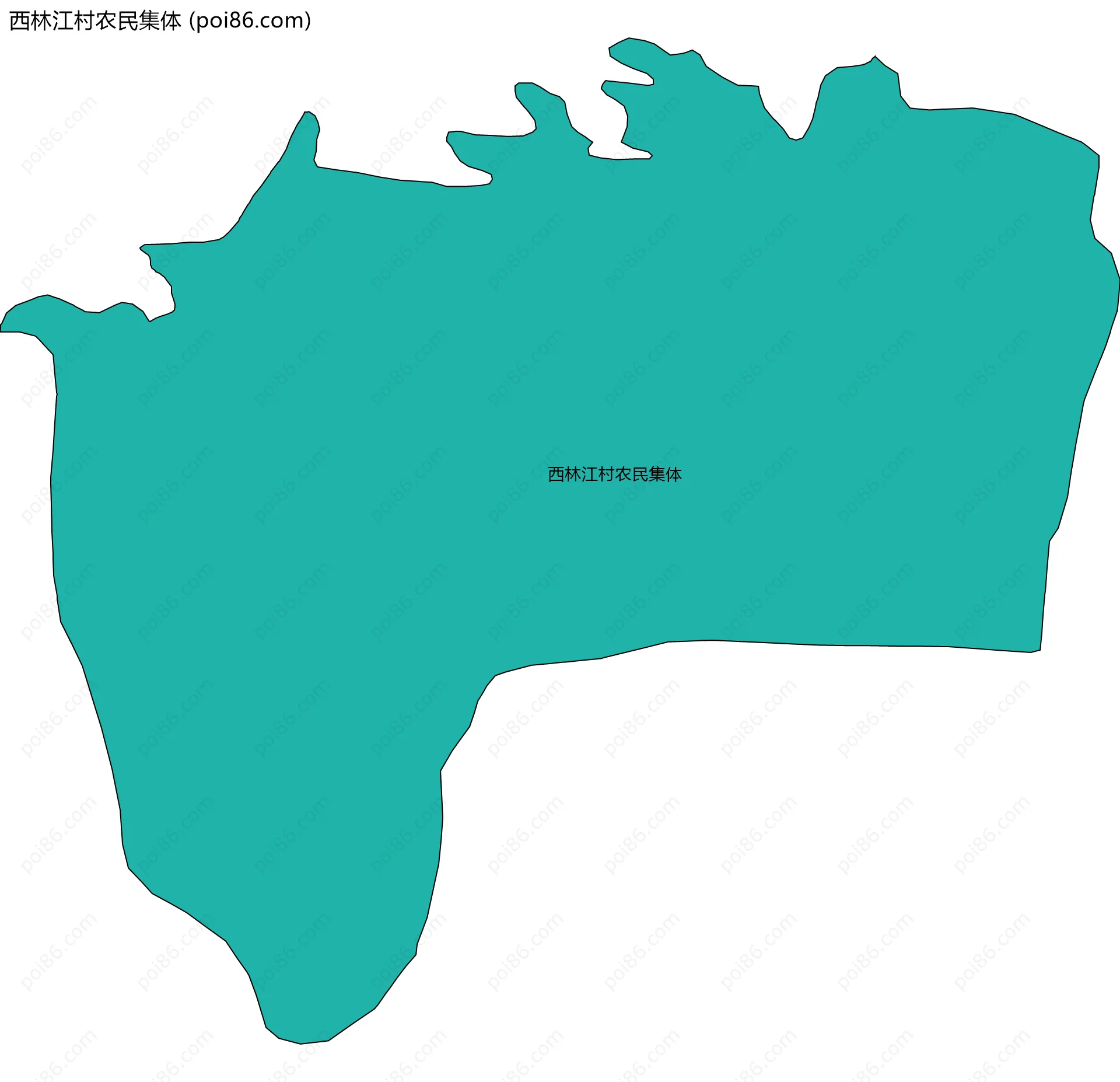 西林江村农民集体边界地图