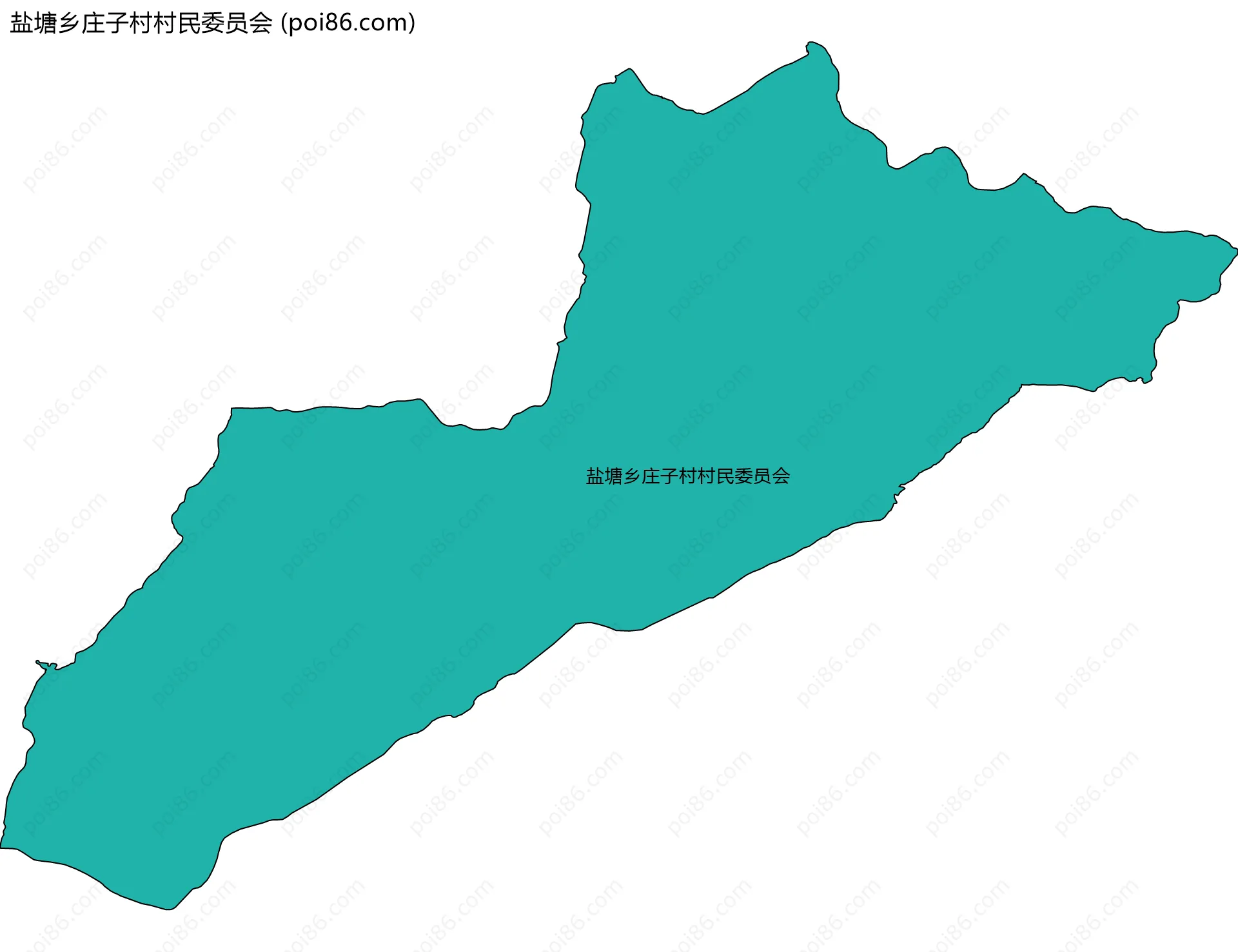 盐塘乡庄子村村民委员会边界地图