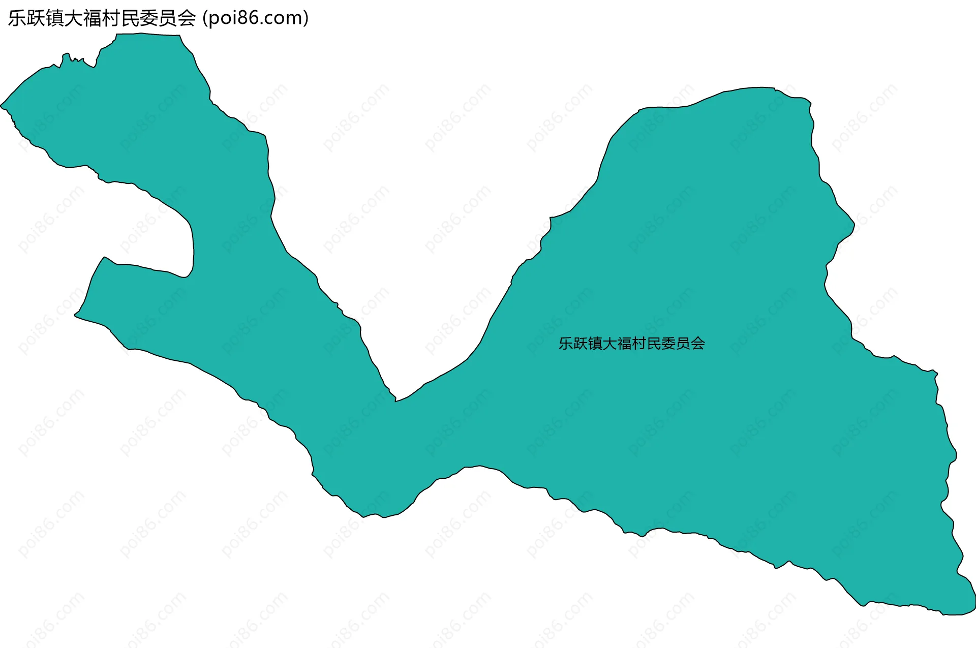 乐跃镇大福村民委员会边界地图