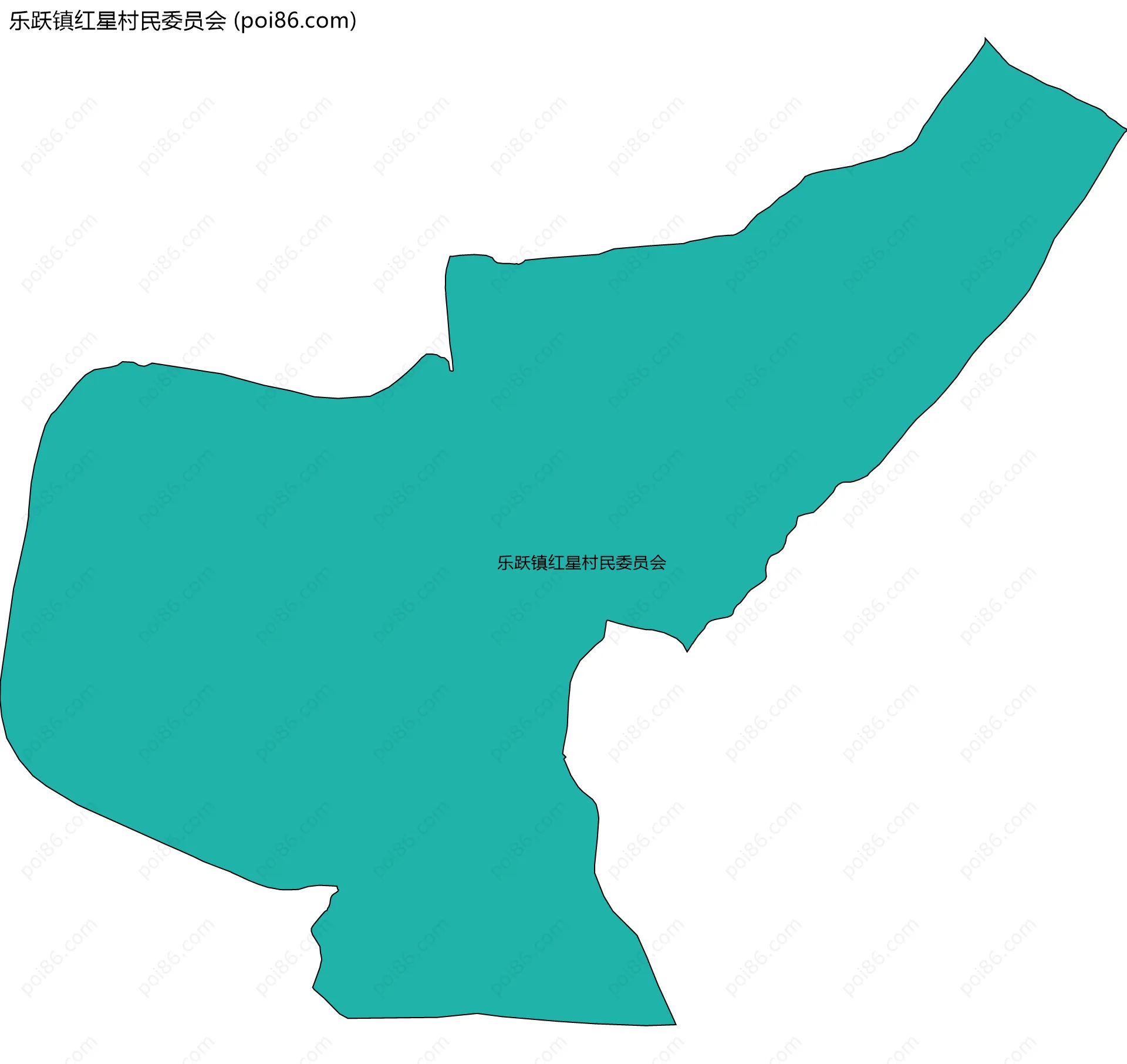 乐跃镇红星村民委员会边界地图