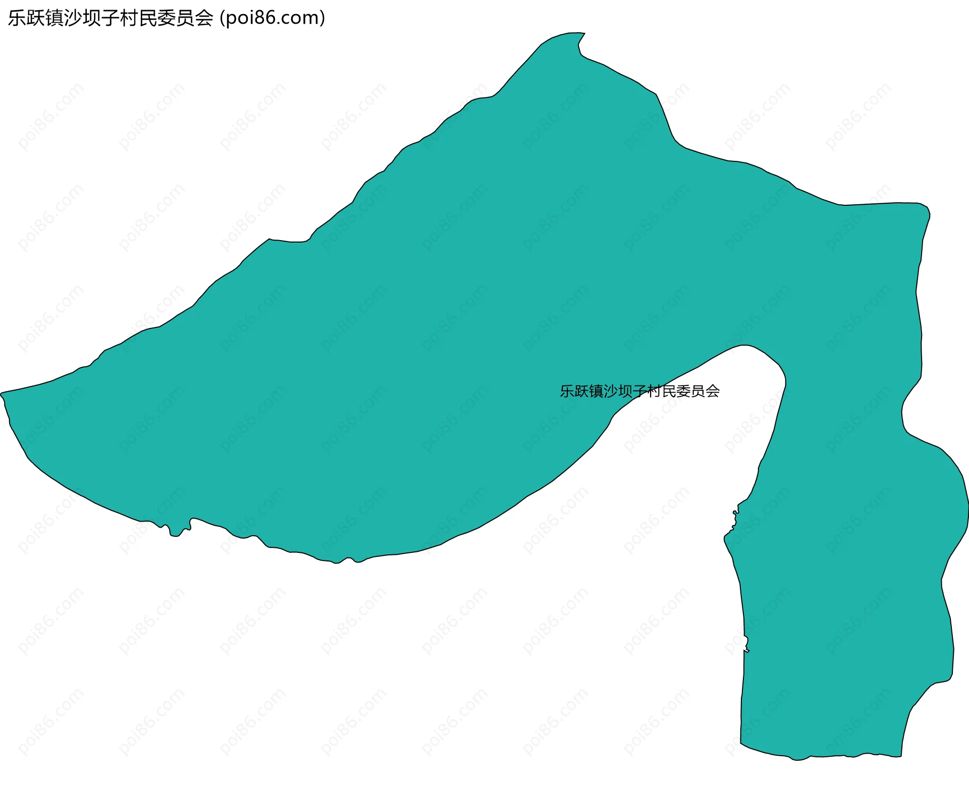 乐跃镇沙坝子村民委员会边界地图