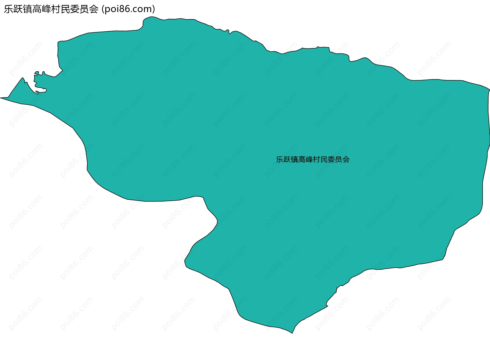 乐跃镇高峰村民委员会边界地图