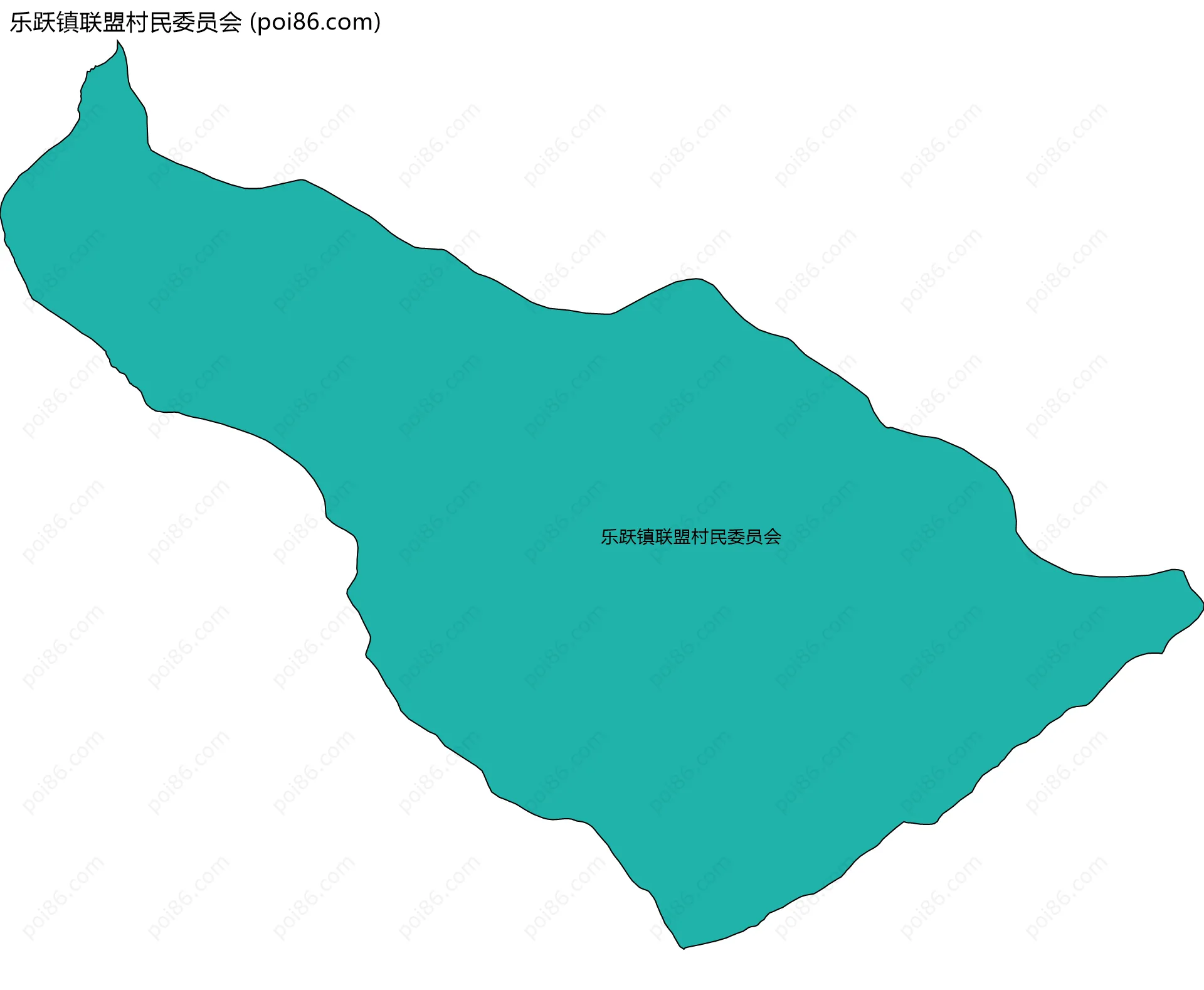 乐跃镇联盟村民委员会边界地图