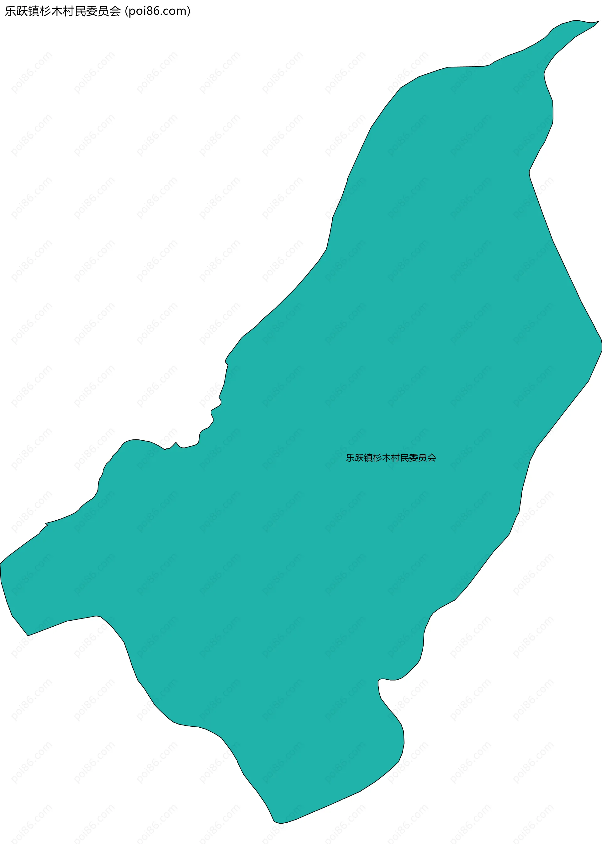乐跃镇杉木村民委员会边界地图