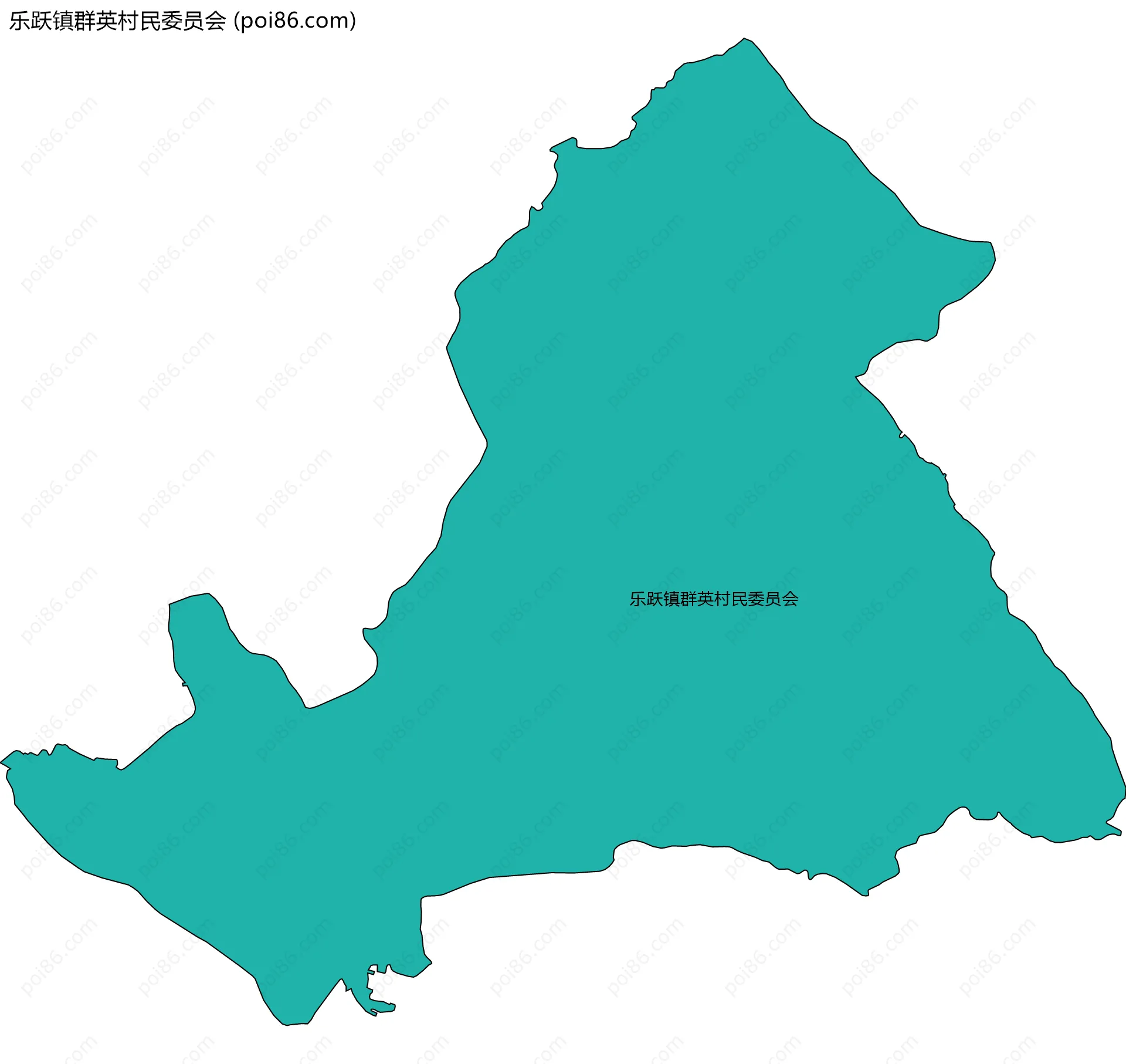 乐跃镇群英村民委员会边界地图