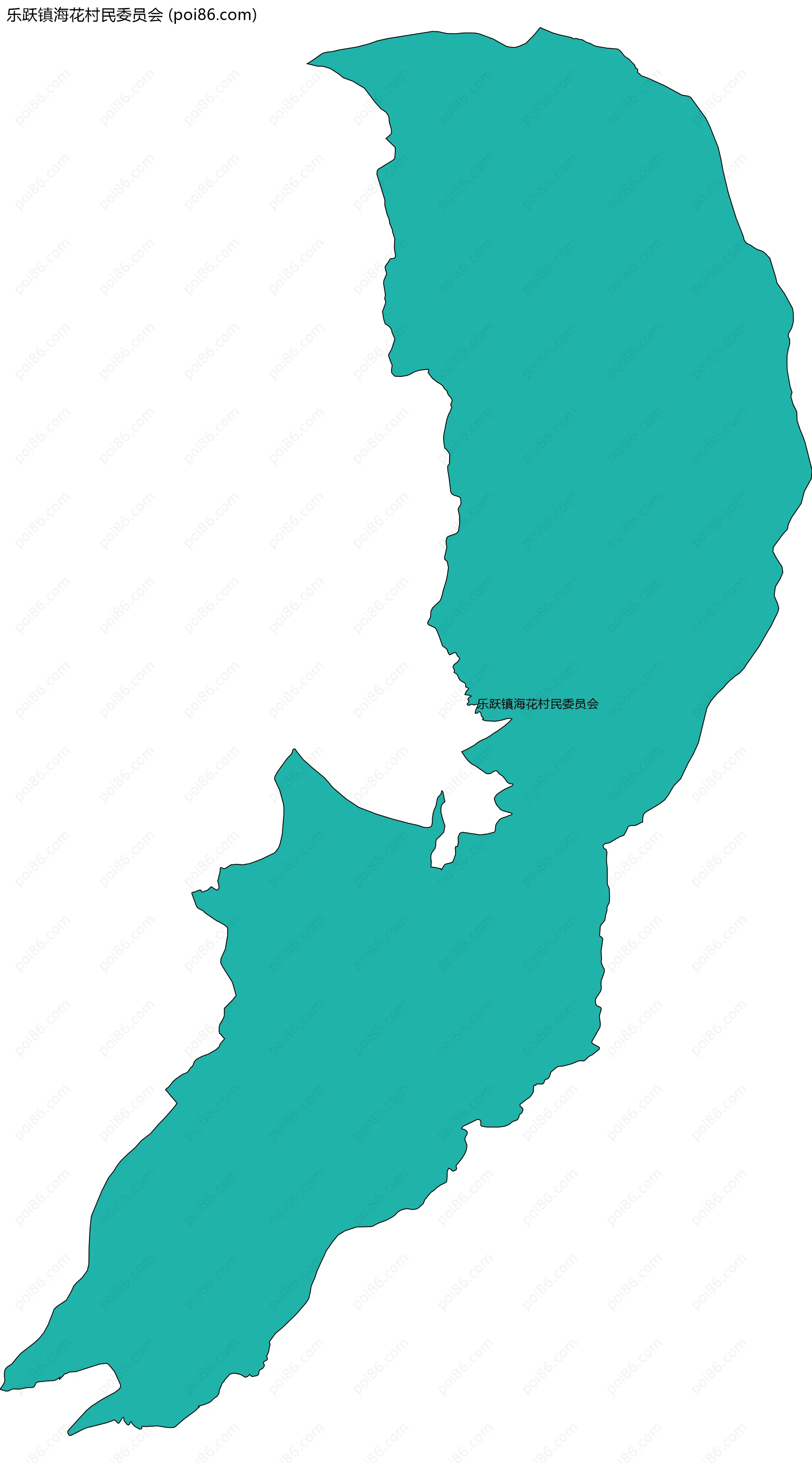 乐跃镇海花村民委员会边界地图