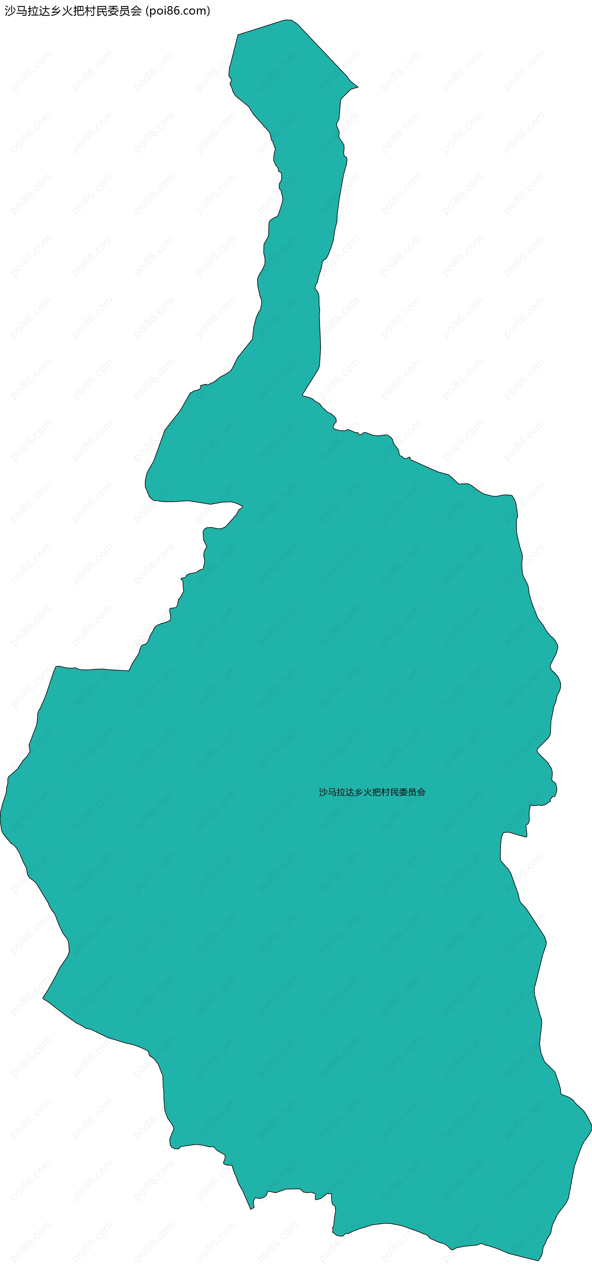 沙马拉达乡火把村民委员会边界地图