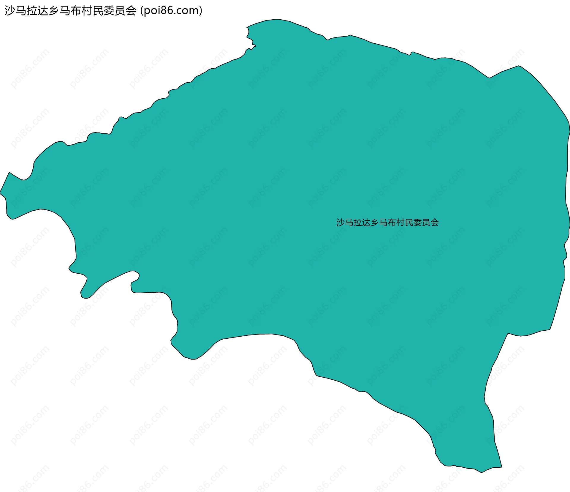 沙马拉达乡马布村民委员会边界地图