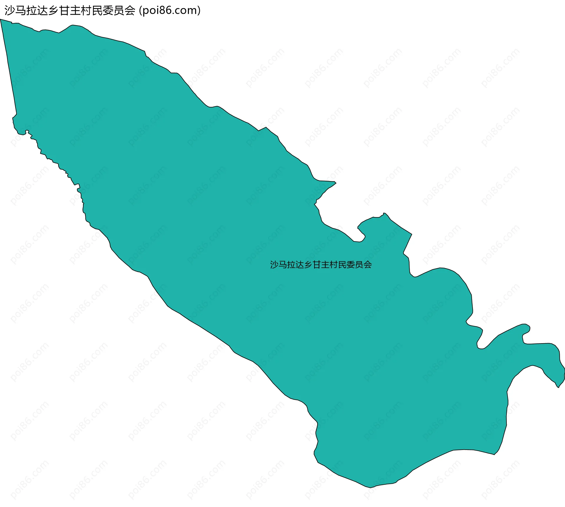 沙马拉达乡甘主村民委员会边界地图