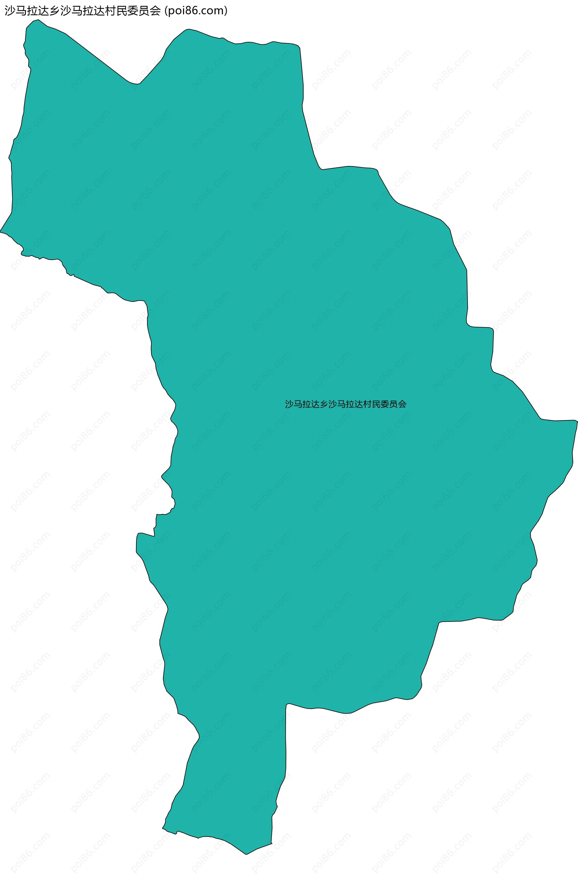 沙马拉达乡沙马拉达村民委员会边界地图