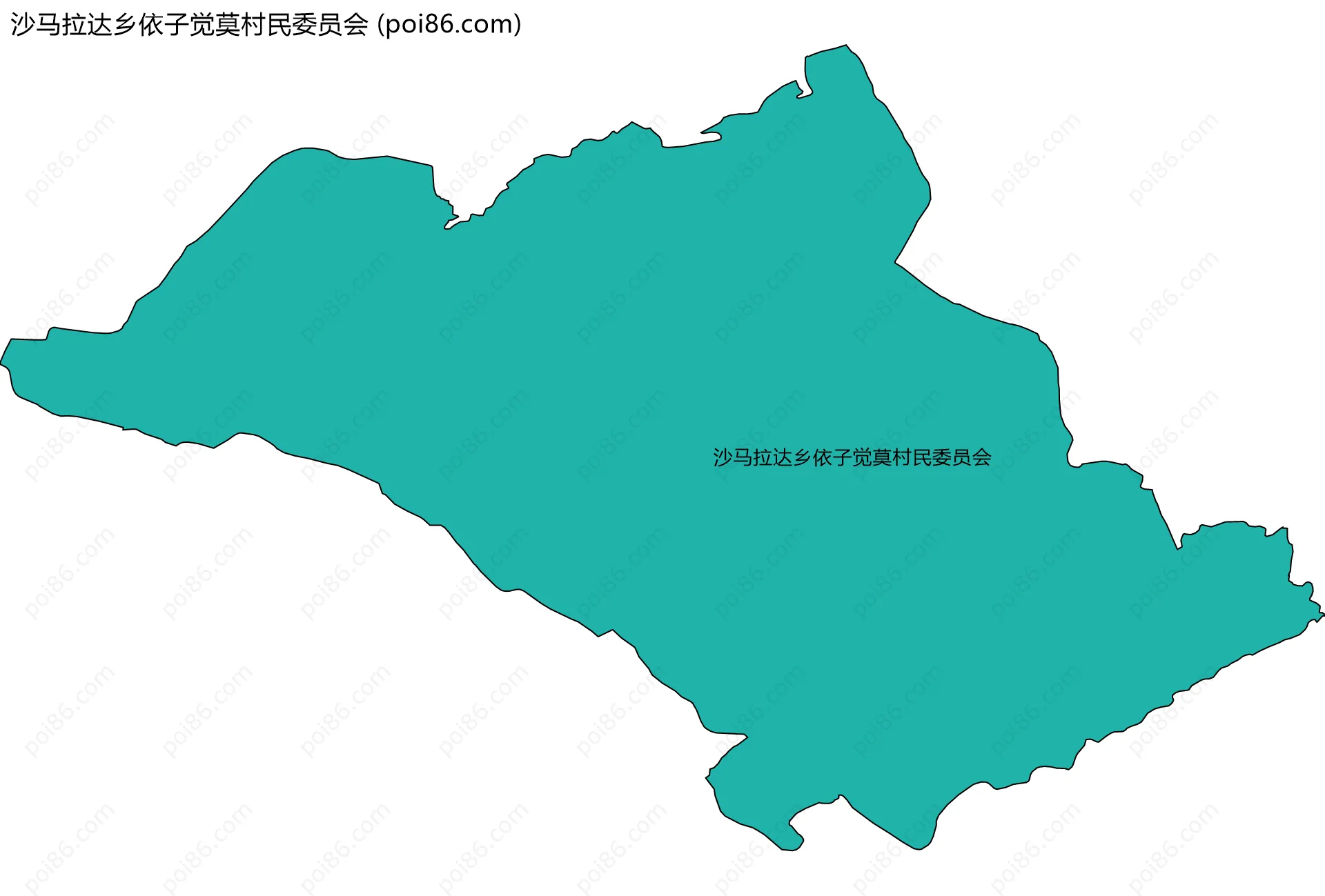 沙马拉达乡依子觉莫村民委员会边界地图