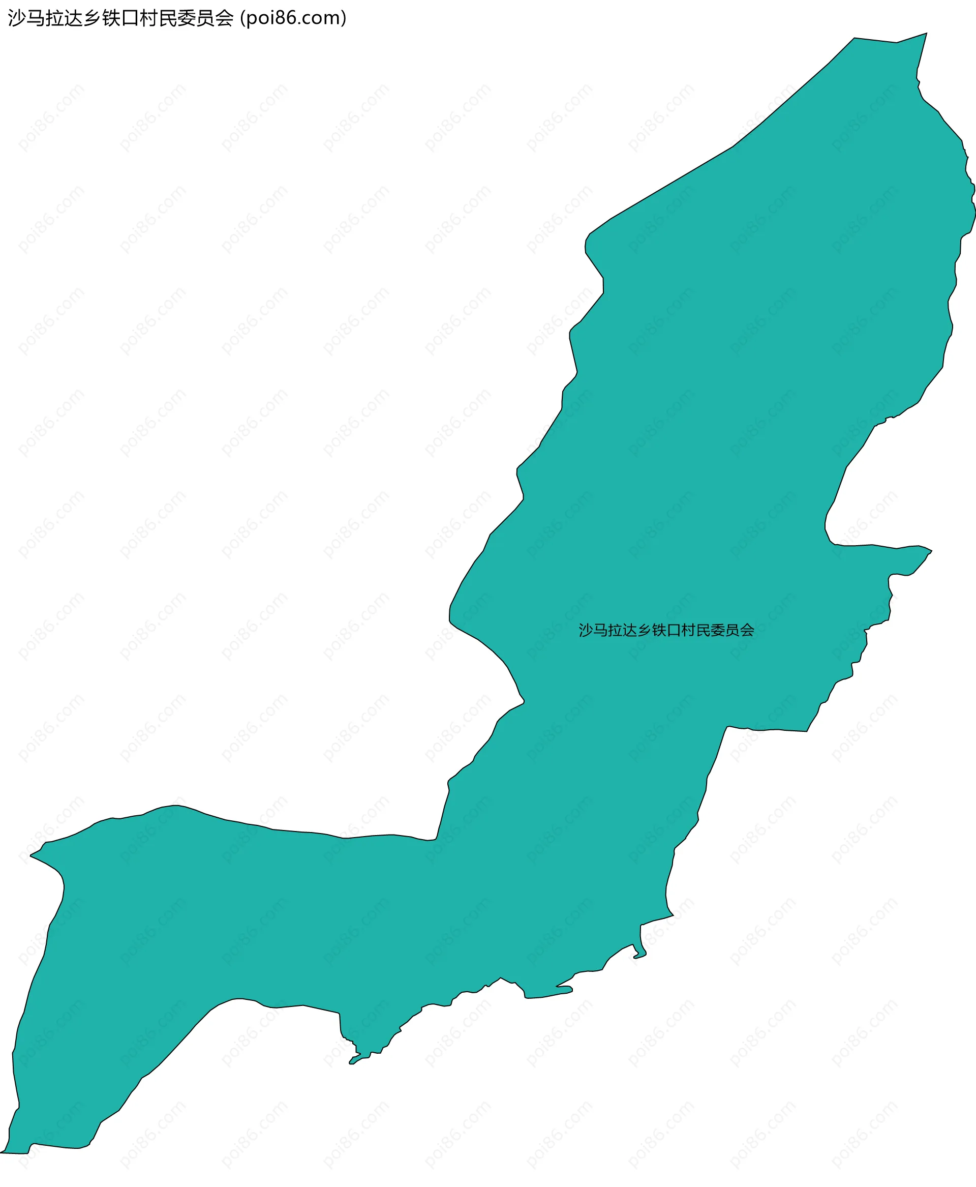 沙马拉达乡铁口村民委员会边界地图