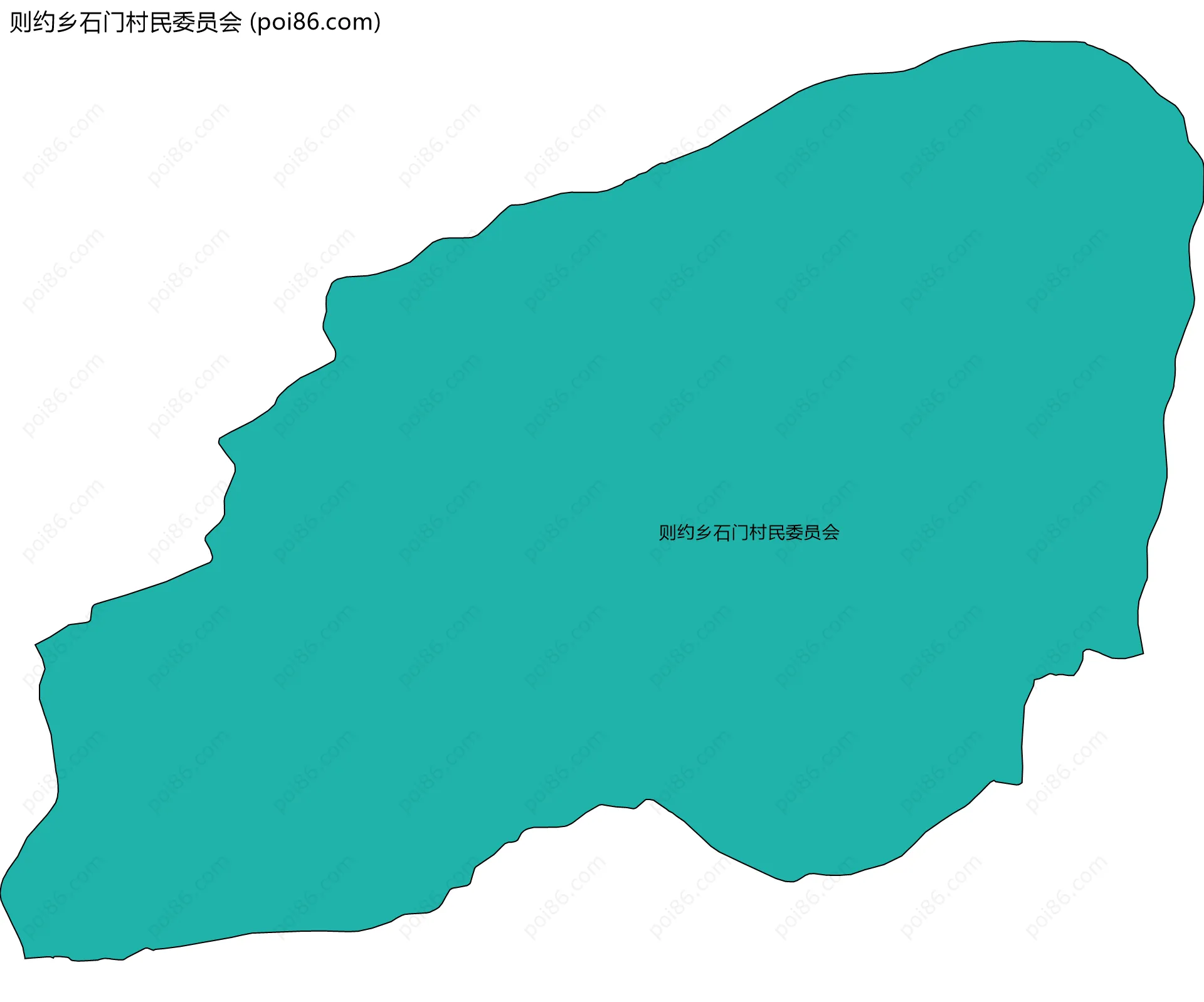 则约乡石门村民委员会边界地图